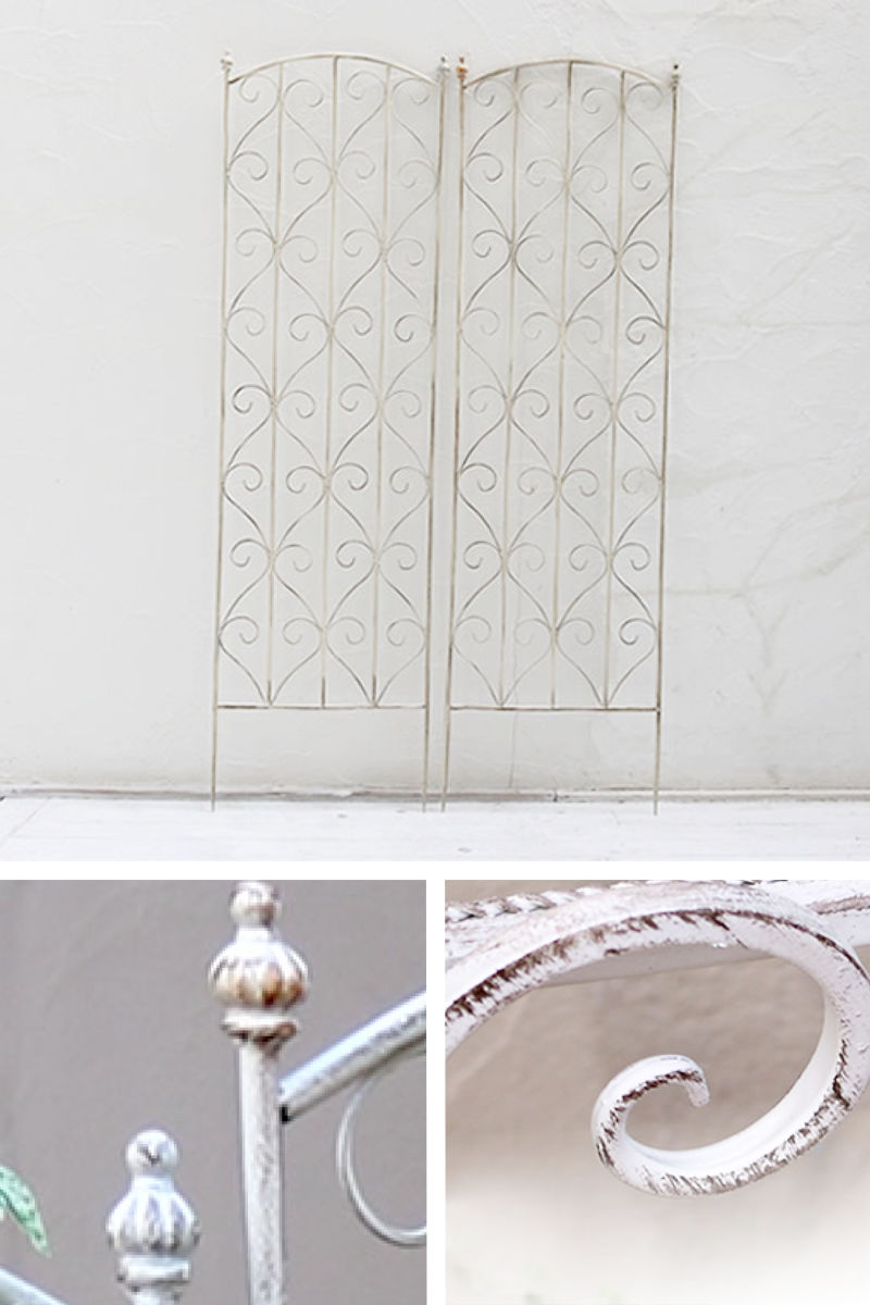 フェンス ブランティーク ホワイトアイアントレリス 高さ147cm 4枚組