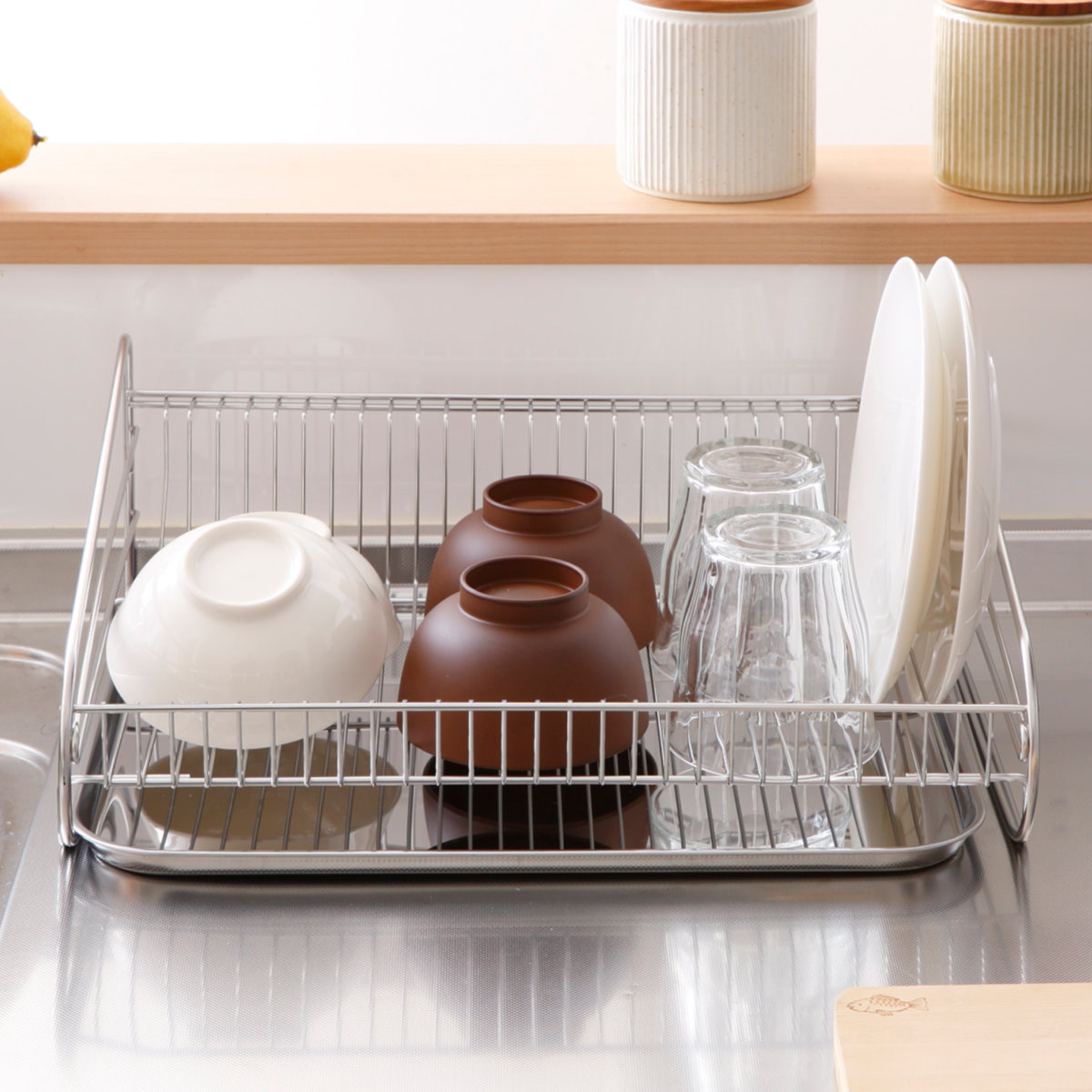 SUI MEISTER 水切りかご SUIマイスター ステンレス 水切りラック 大