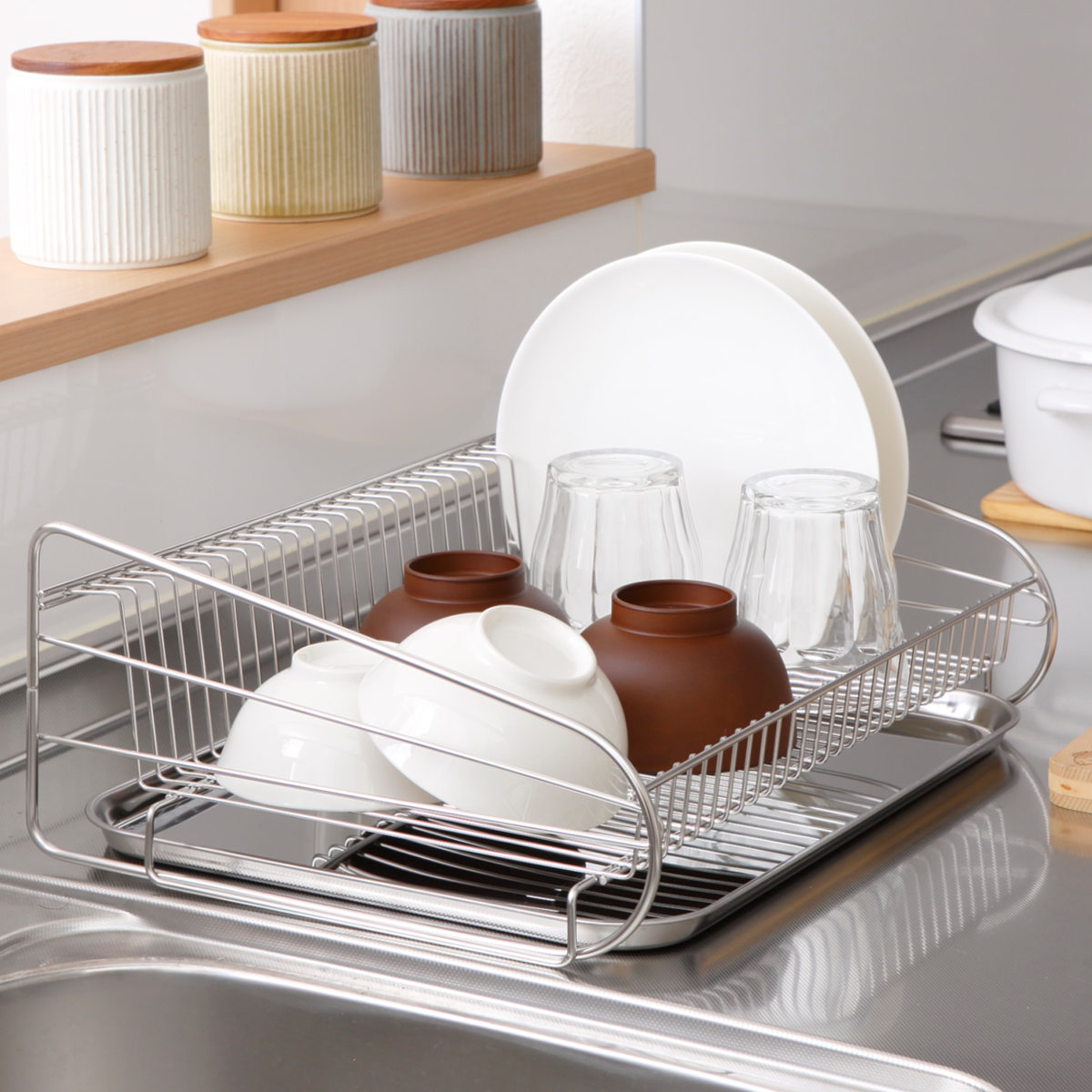 SUI MEISTER 水切りかご SUIマイスター ステンレス 水切りラック 大