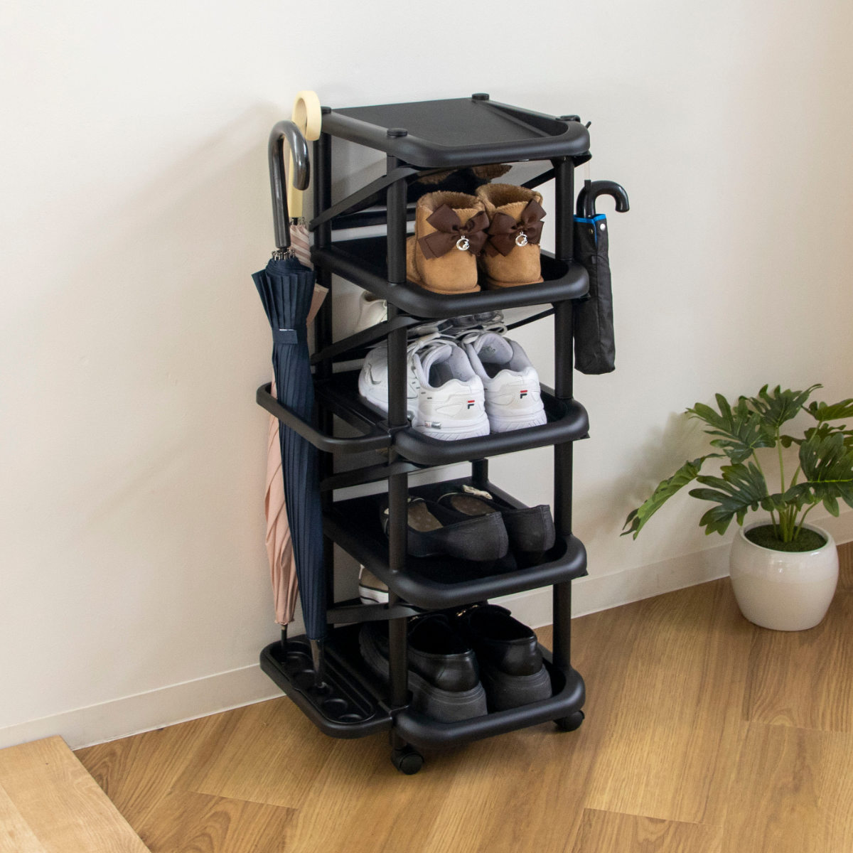 吉川国工業所 シューズラック 大容量 9段 斜め収納 エタージ