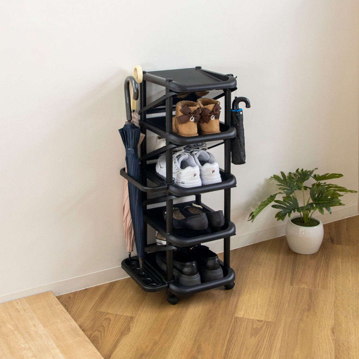 吉川国工業所 シューズラック 大容量 9段 斜め収納 エタージ