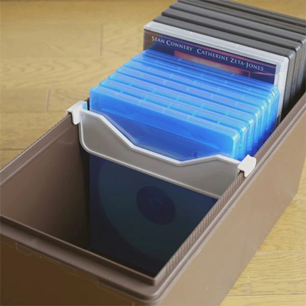 吉川国工業所 収納ケース メディア収納ボックス DVD・CD・BDケース 8個