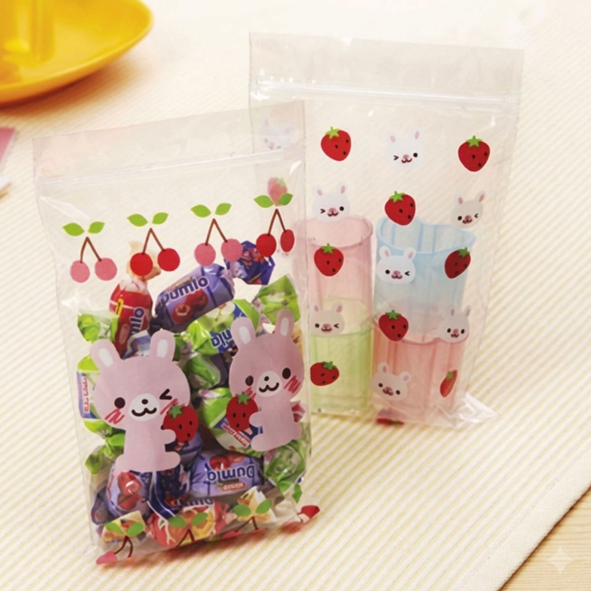 TORUNE（トルネ） プリントチャック袋 うさぎ 8枚入り （ ビニール袋