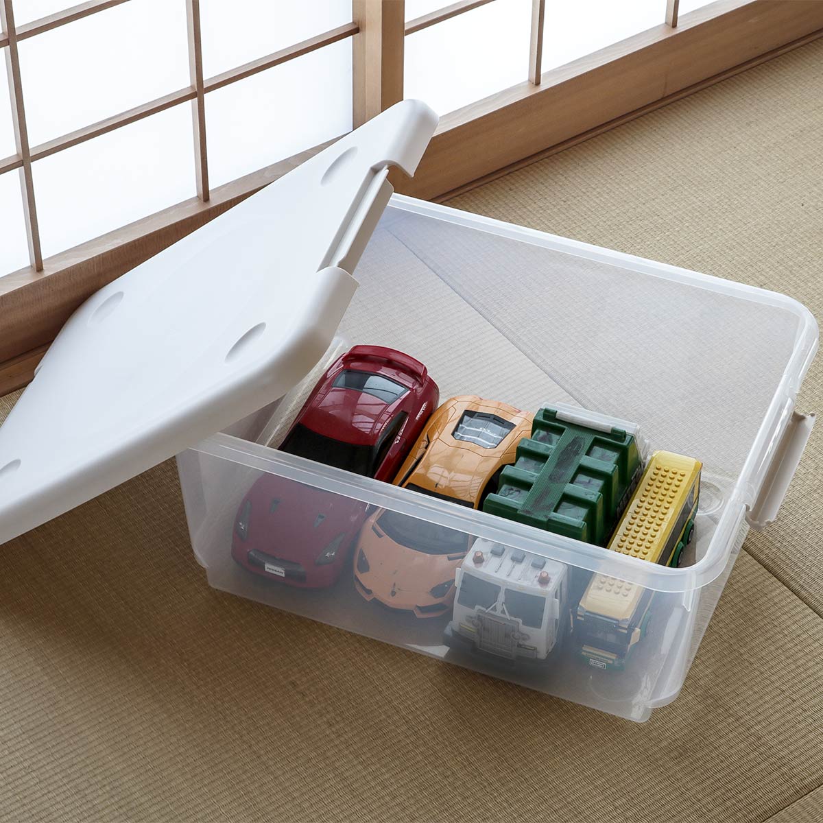 天馬 収納ボックス 35M とっても便利箱 フタ付き 2個セット （ 幅35