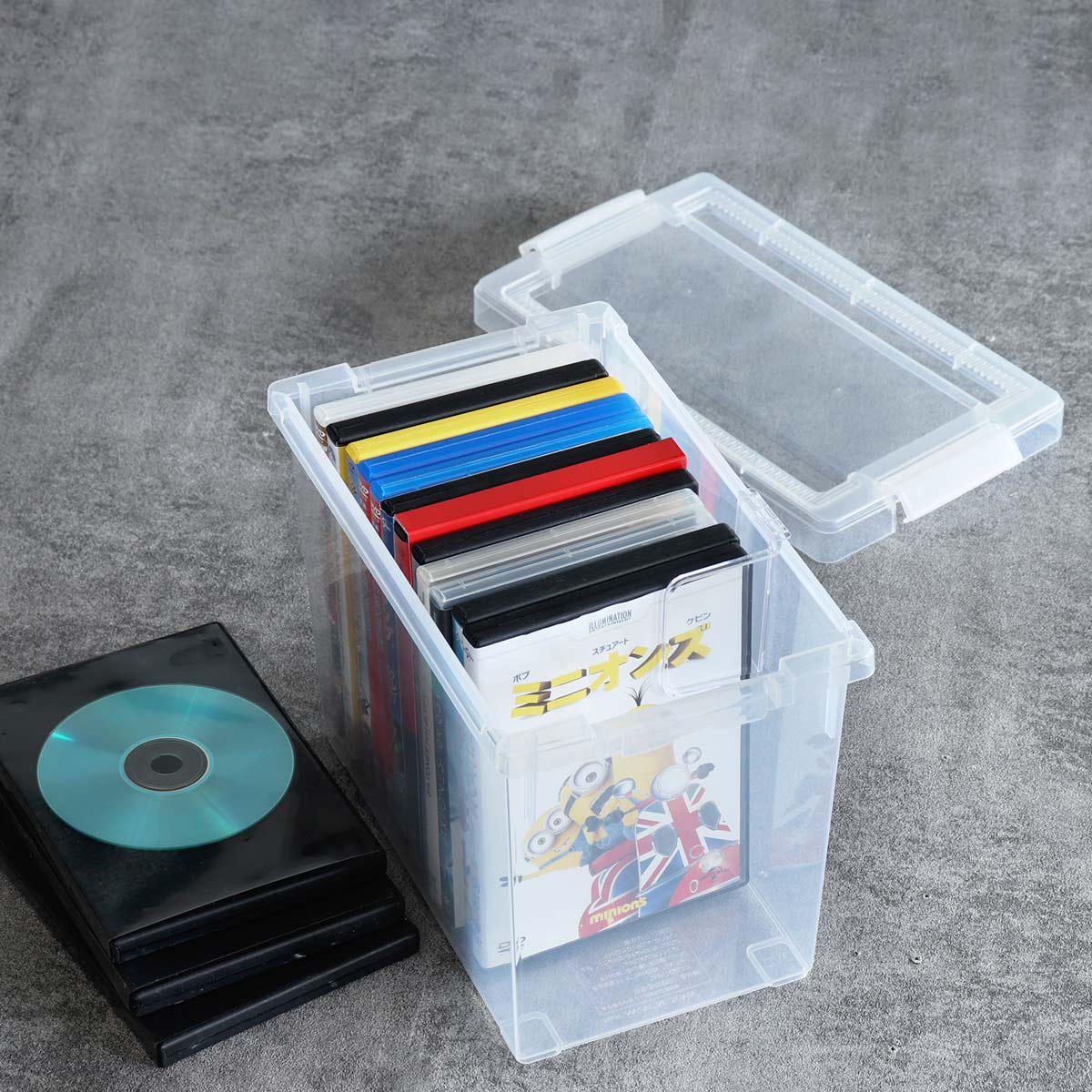 ELPA CD/DVD収納ケース　5点 いれと庫 DVD収納ケース DVD用 ライト （ 収納ケース 収納ボックス