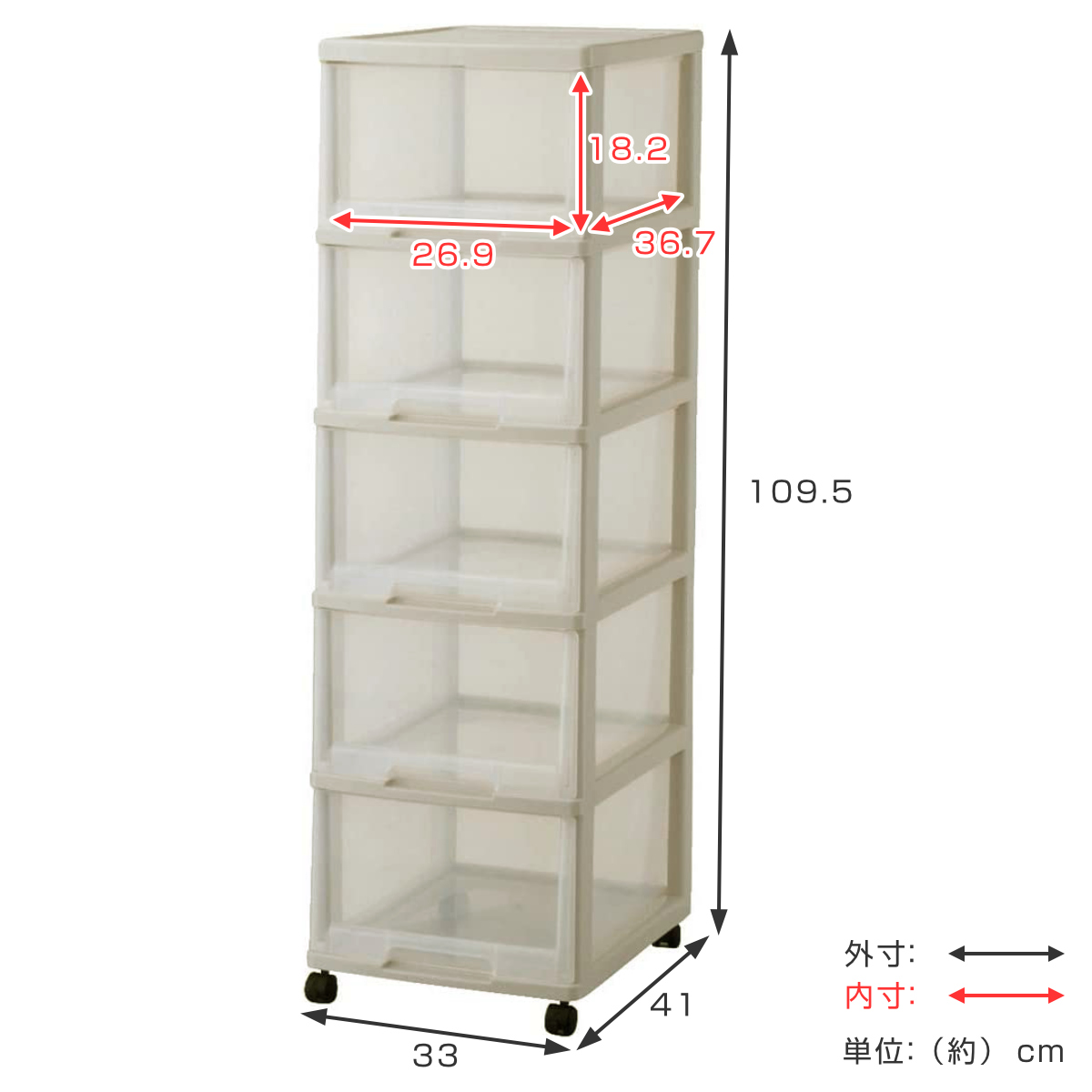 長期出品予定　Tenma天馬5段ケース　未使用部分有り　キャスター未 Amazon｜天馬(Tenma) シーンを選ばず使える収納チェスト 日本製 完成品 衣装ケース・衣類収納ケース