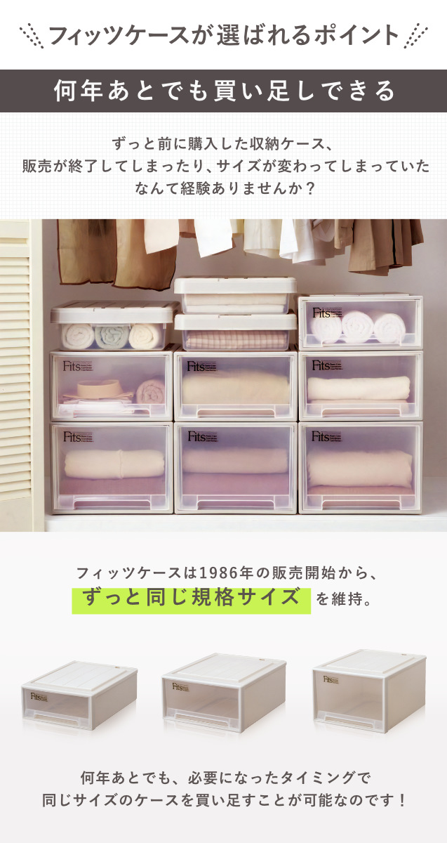 Fits 収納ケース フィッツ フィッツケース ワイド 引き出し 2個セット