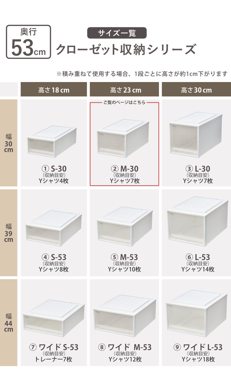 Fits 収納ケース フィッツ フィッツケース クローゼット M-30 2個