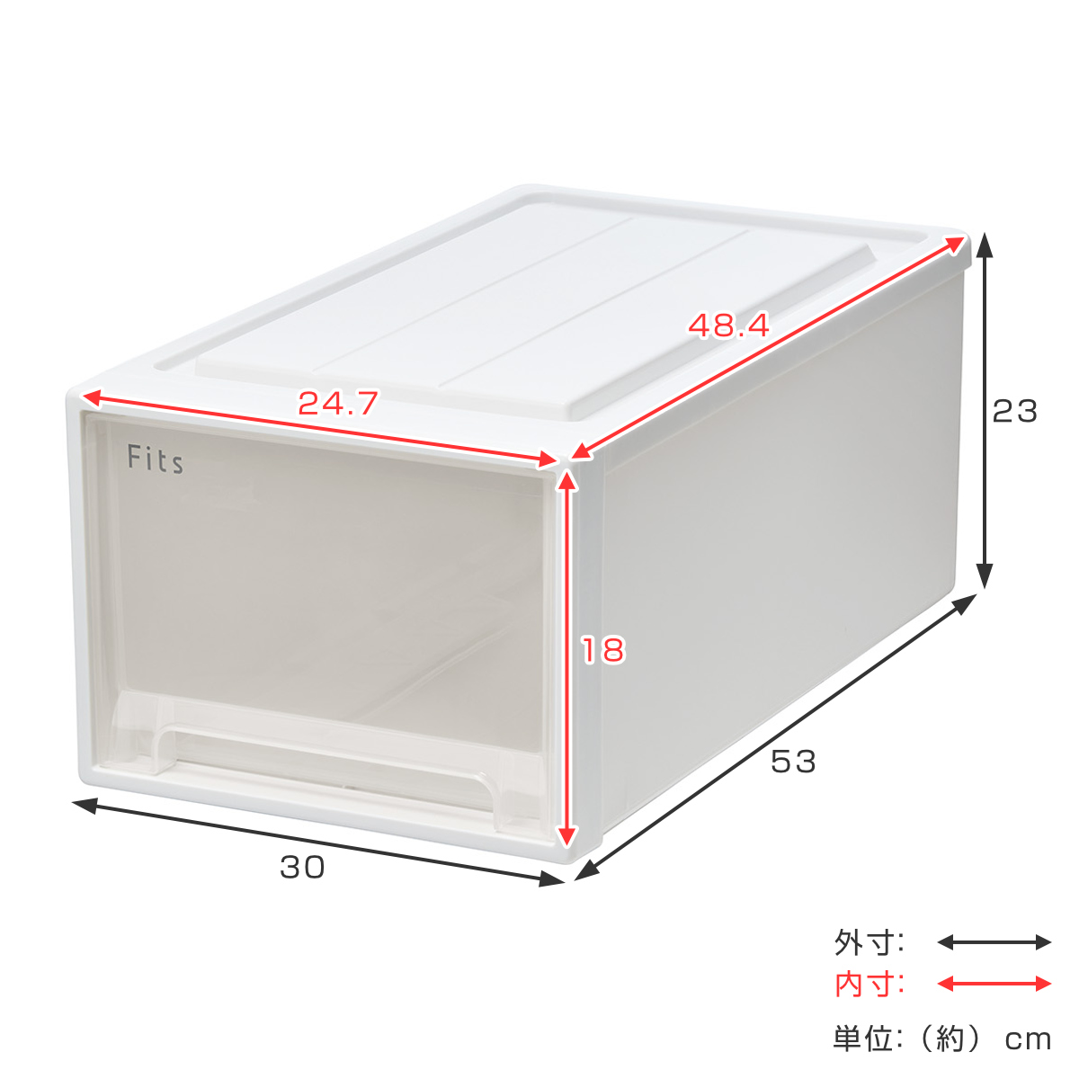 Fits 収納ケース フィッツ フィッツケース クローゼット M-30 4個