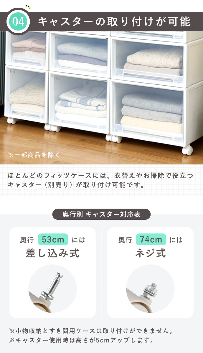 Fits 衣類収納ケース 2個セット 大容量 キャスター付 Fits 収納ケース 同色2個セット フィッツケース マルチ 40-35S （ 幅35