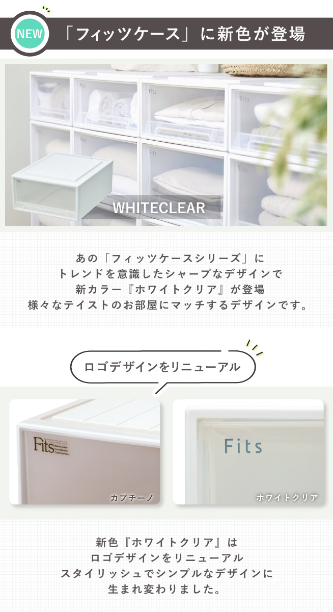 Fits 収納ケース フィッツ フィッツケース クローゼット L-30 同色4個