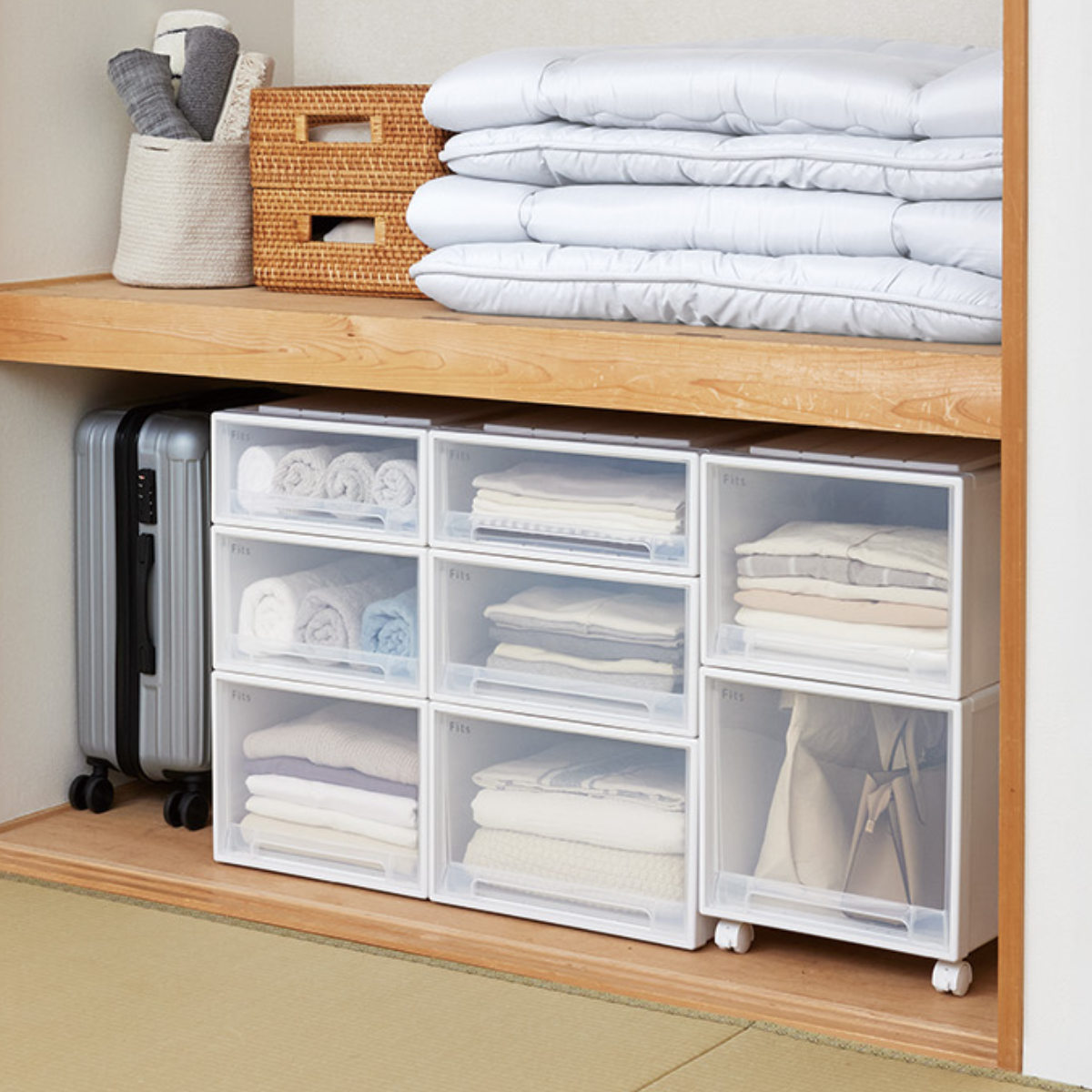 Fits 収納ケース フィッツ フィッツケース スリム 引き出し 押入れ