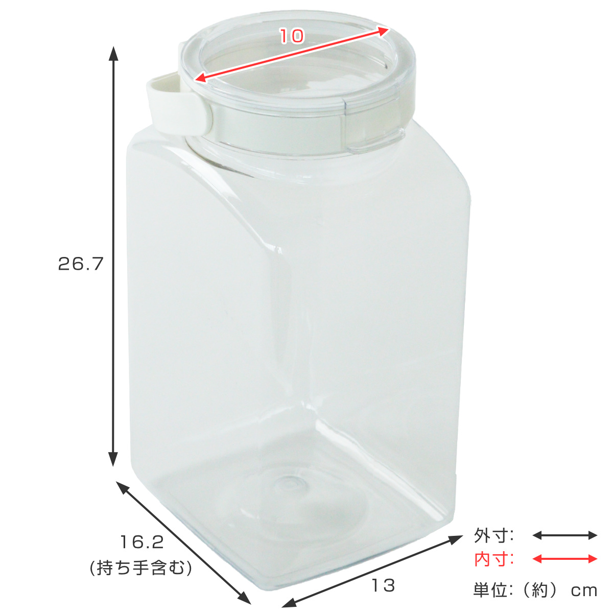 FRESHLOK （限定カラーグレー） 保存容器 4.0L フレッシュロック 角型
