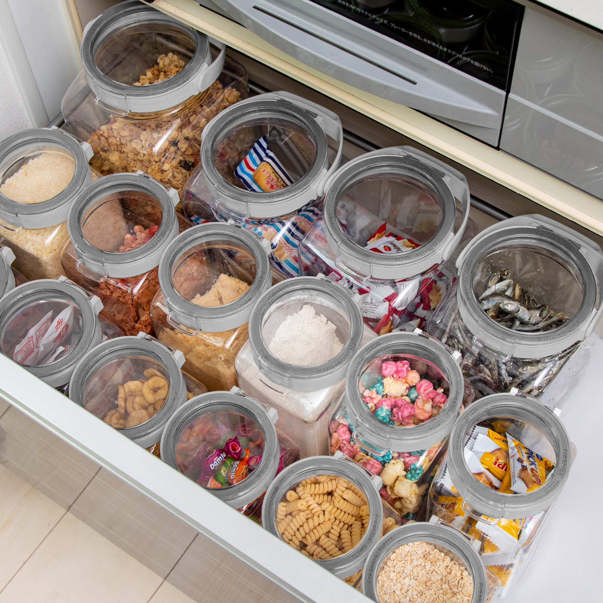 FRESHLOK （限定カラーグレー） 保存容器 4.0L フレッシュロック 角型