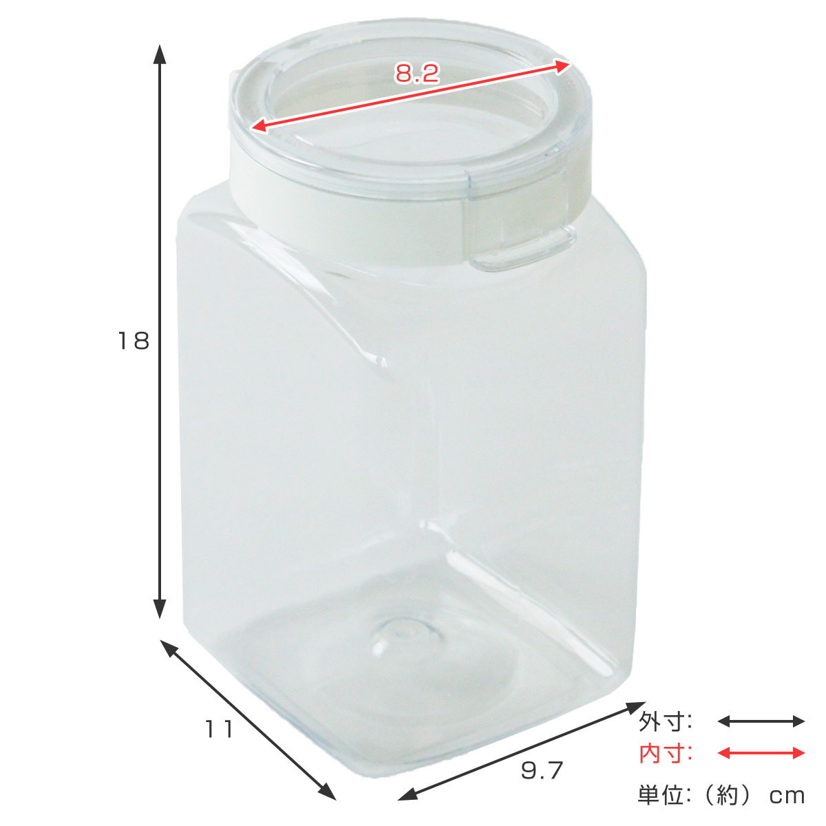 FRESHLOK （限定カラーグレー） 保存容器 1.4L フレッシュロック 角型