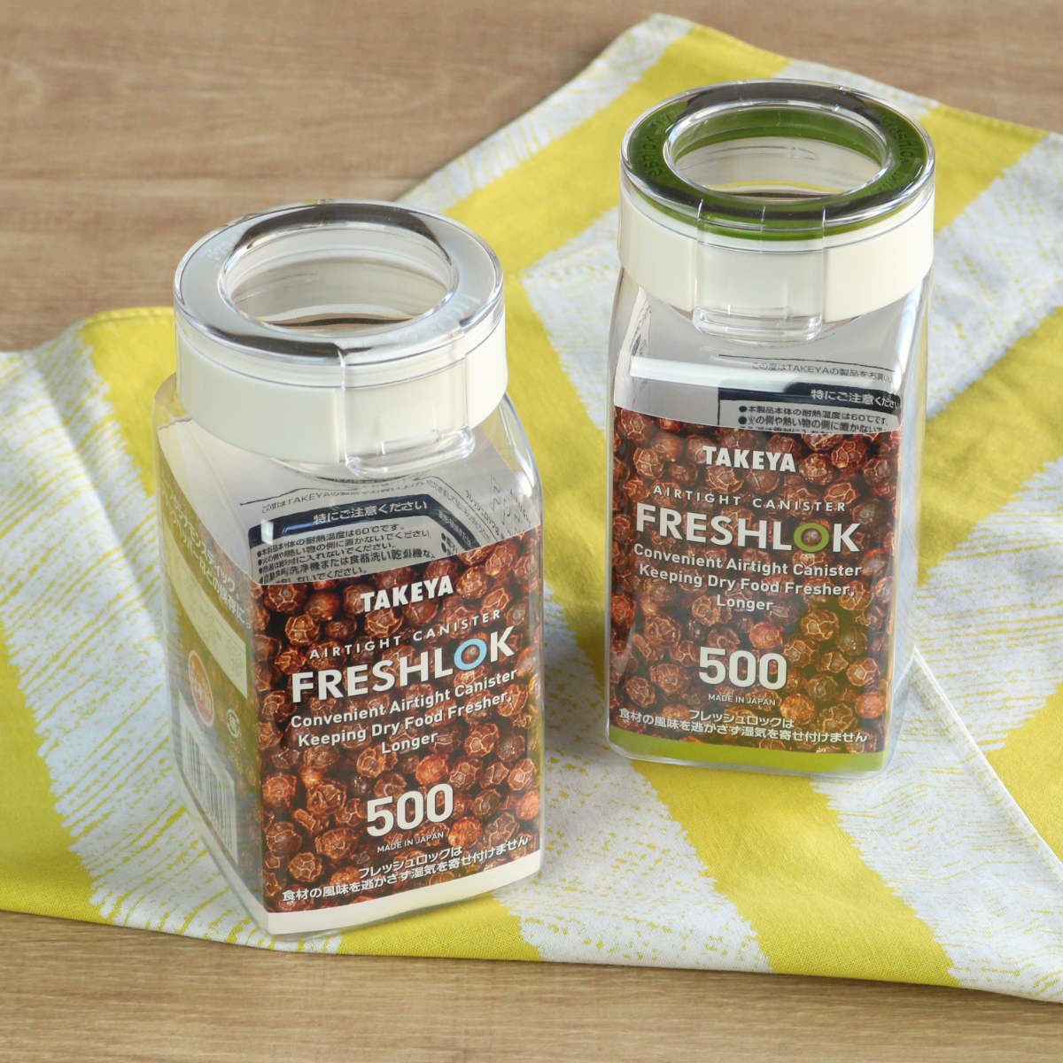 （限定カラーグレー） 保存容器 500ml フレッシュロック 角型 お得な同色3個セット （ キッチン収納 キャニスター 調味料入れ ストッカー 密閉 透明 日本製 ） | FRESHLOK | 17