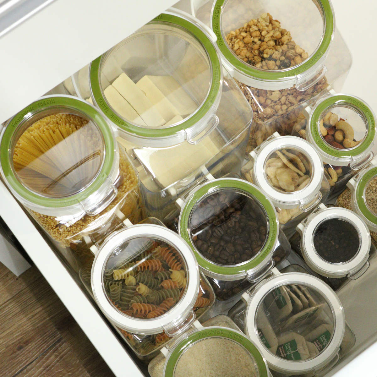 （限定カラーグレー） 保存容器 500ml フレッシュロック 角型 お得な同色3個セット （ キッチン収納 キャニスター 調味料入れ ストッカー 密閉 透明 日本製 ） | FRESHLOK | 19