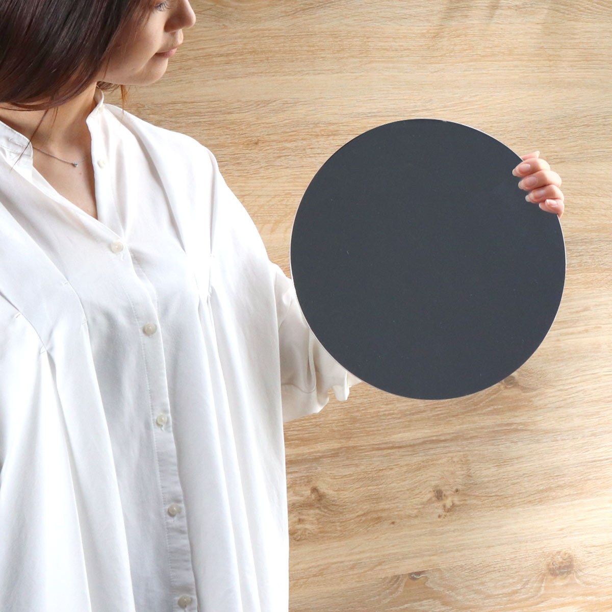 割れない鏡 セーフティミラー 丸 直径29cm （ 鏡 壁掛け かがみ カガミ