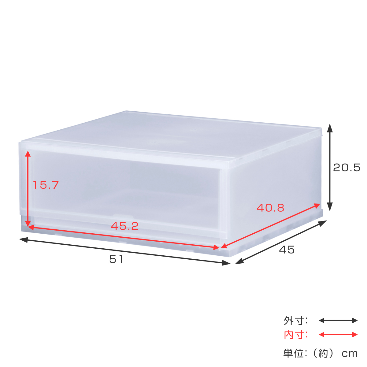伸和（SHINWA） 収納ケース プラスト PHOTO 幅51×高さ20.5cm PH5101