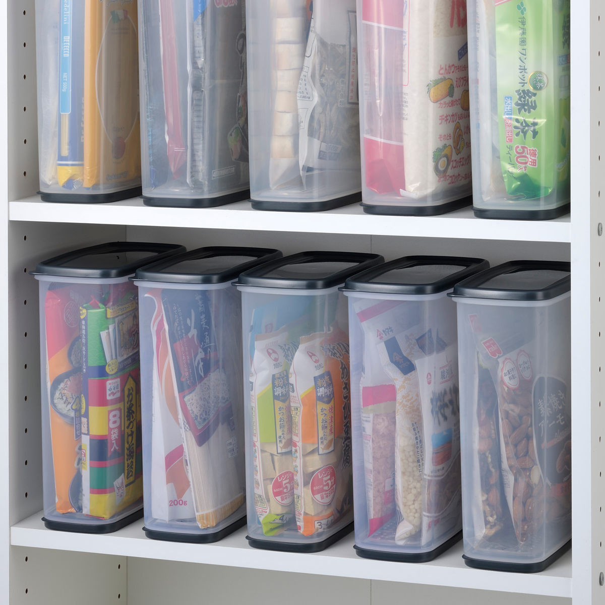 イノマタ化学 保存容器 乾物ストッカー 4L 乾燥剤付き 同色5個セット