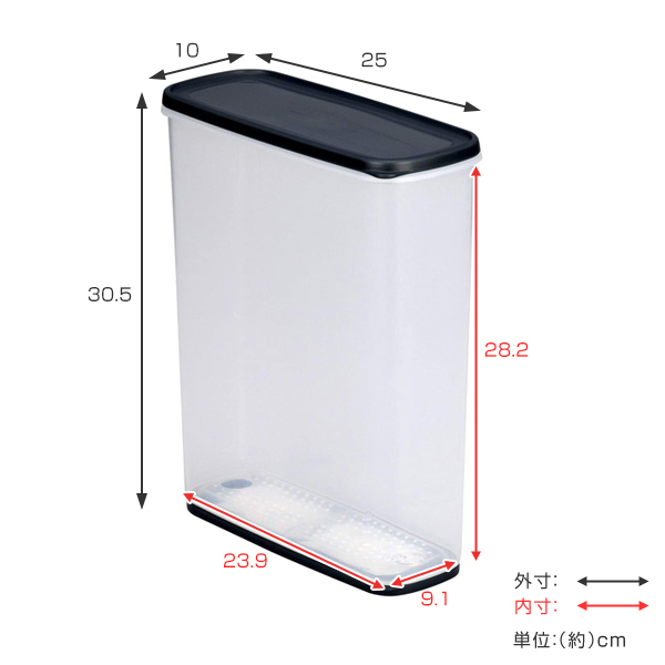 保存容器 乾物ストッカー 6L 乾燥剤付き ホ...の詳細画像2