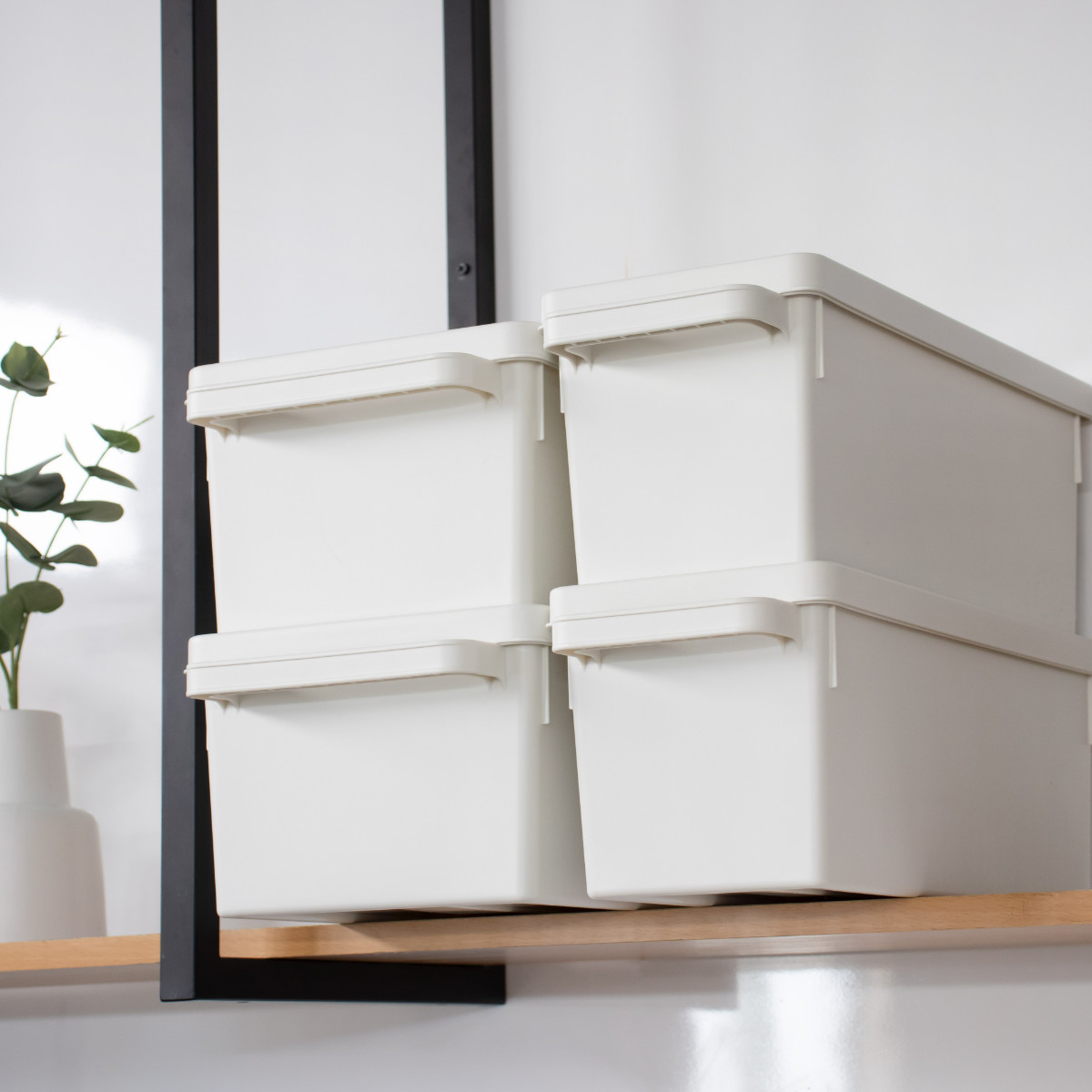 24 ボックスセット DVD イノマタ化学 収納ケース メディアコンテナ DVD用 18個セット ホワイト