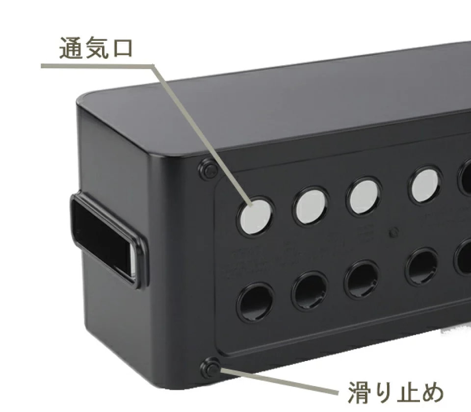 イノマタ化学 ケーブル収納 テーブルタップボックス L 配線 コンセント