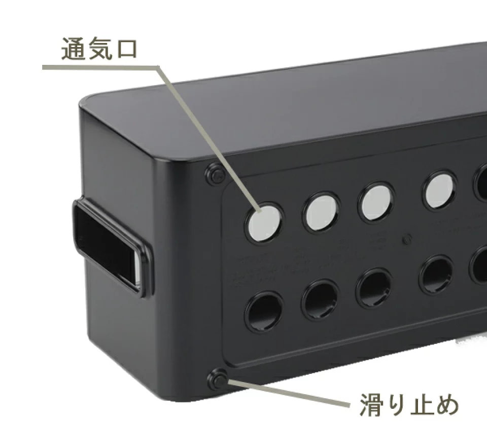 イノマタ化学 ケーブル収納 テーブルタップボックス L 2個セット 配線