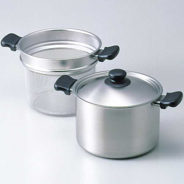 柳宗理 パスタパン 22cm フタ・ステンレスコランダー付き ステンレス製