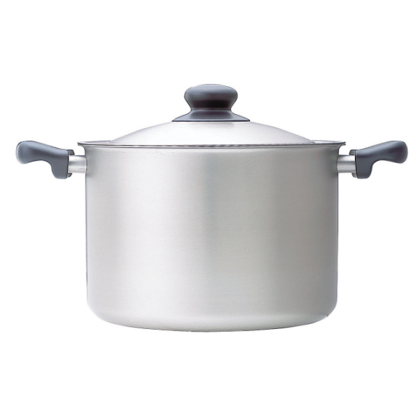 柳宗理 両手鍋 深型 22cm IH対応 ステンレスアルミ三層鋼 フタ付き