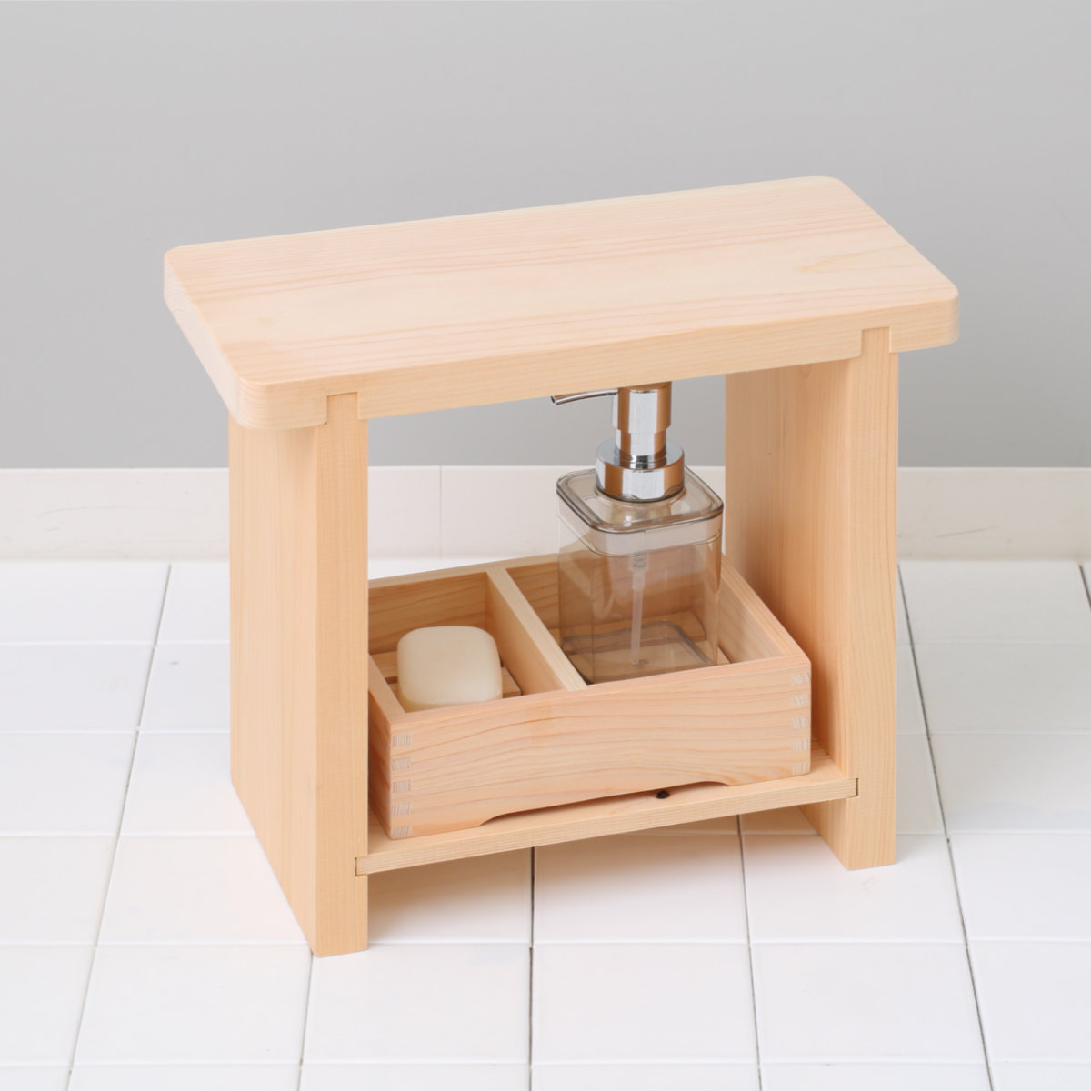 シャンプーホルダー 檜 ヒノキ 桧シャンプー台 （ ソープラック バス