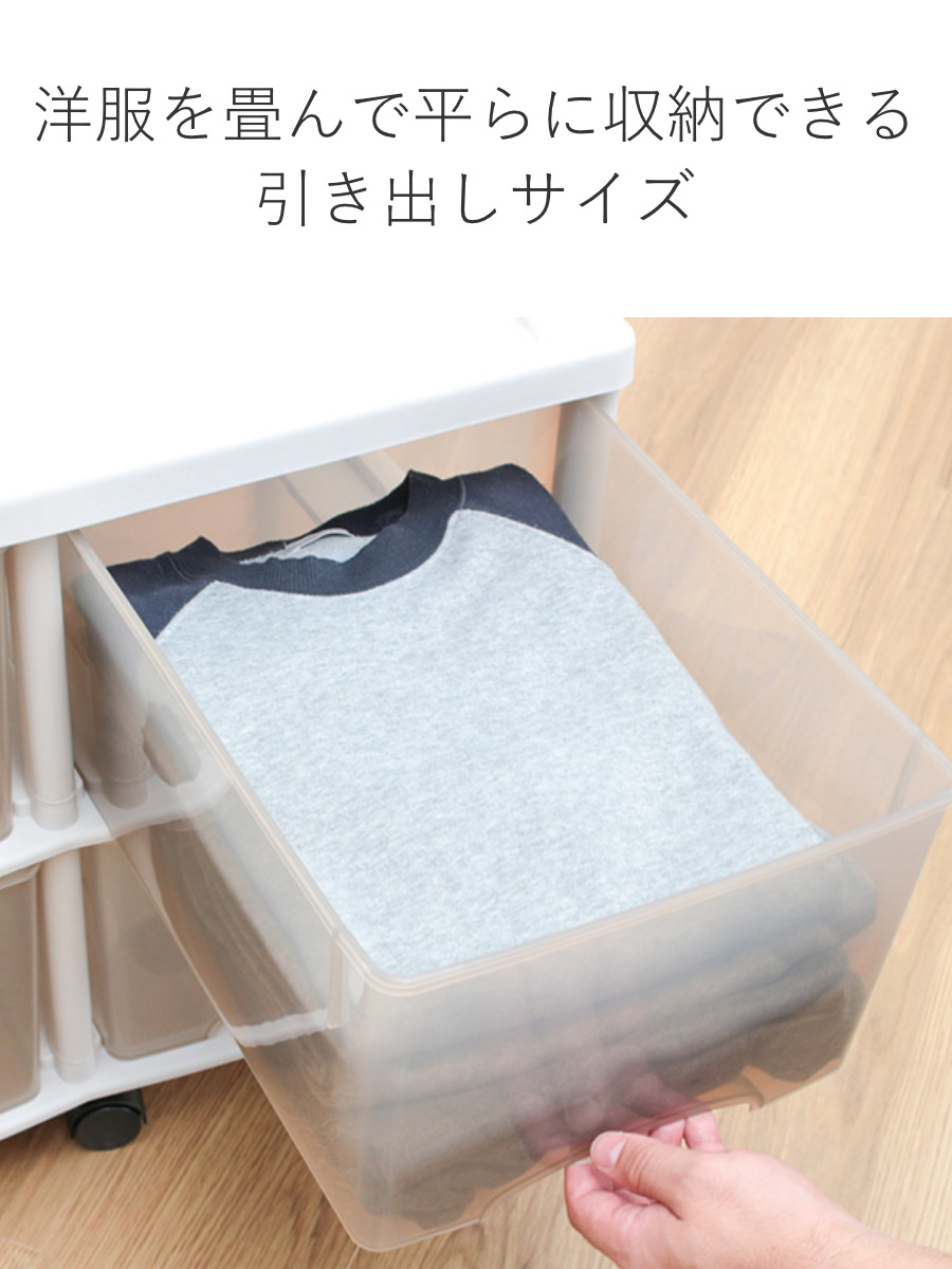 ハンガーラック 引き出し付 2段 衣装ケース キャスター付き パイプ