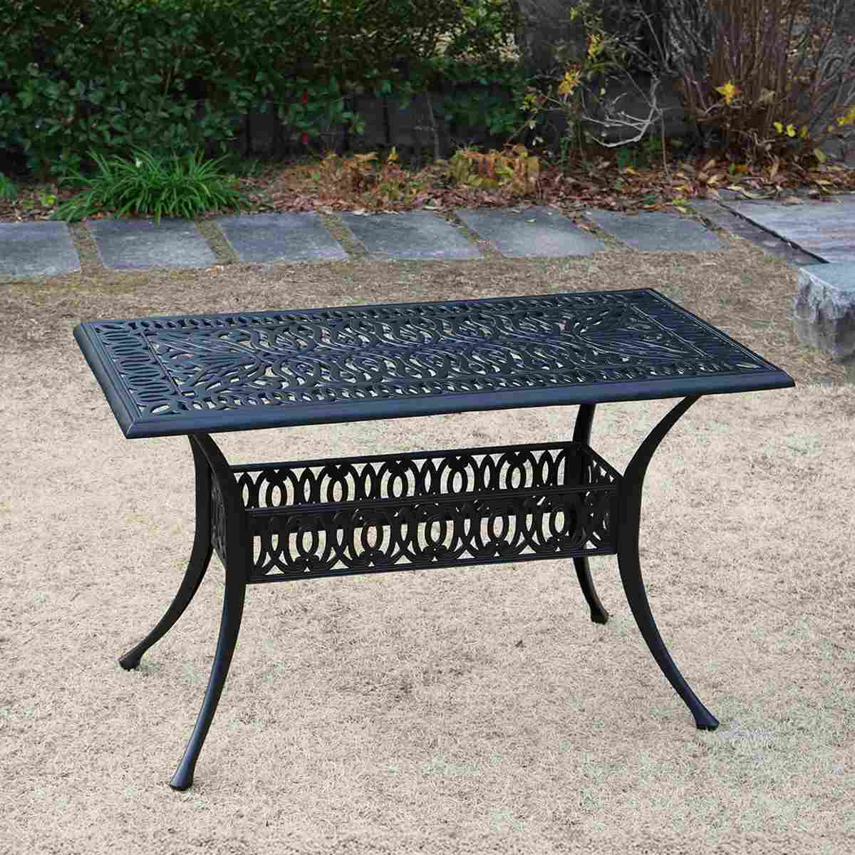 アルミ製レクタングルテーブル ガーデンテーブル エクステリア ４人用（601） テーブル＆チェア アルミ製レクタングルテーブル＆チェア トルペ 5点