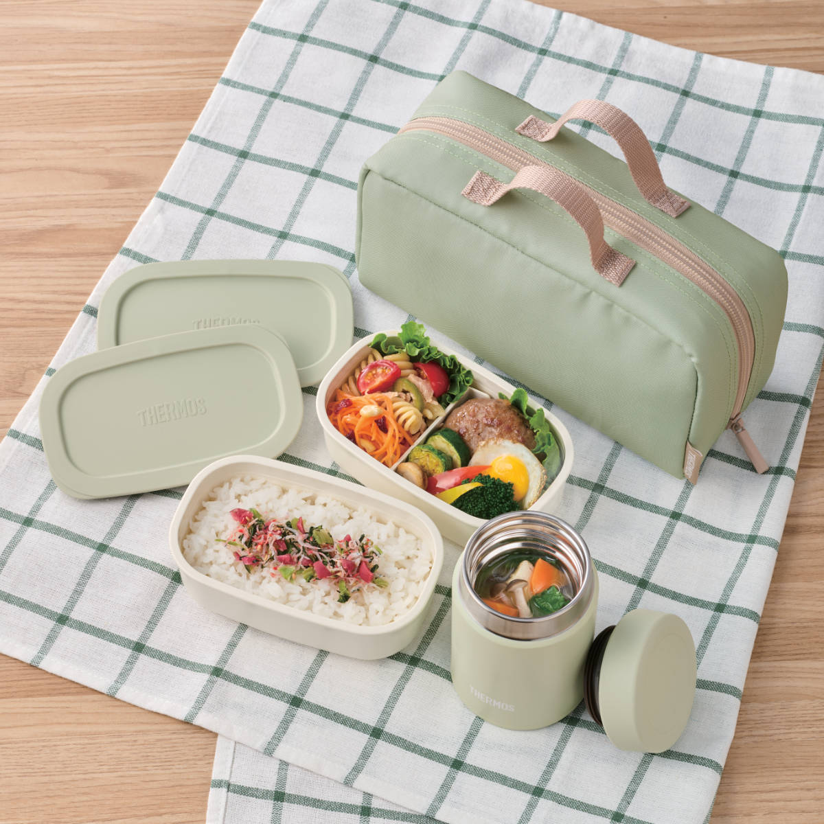 THERMOS（サーモス） 弁当箱セット 800ml 真空断熱スープランチセット