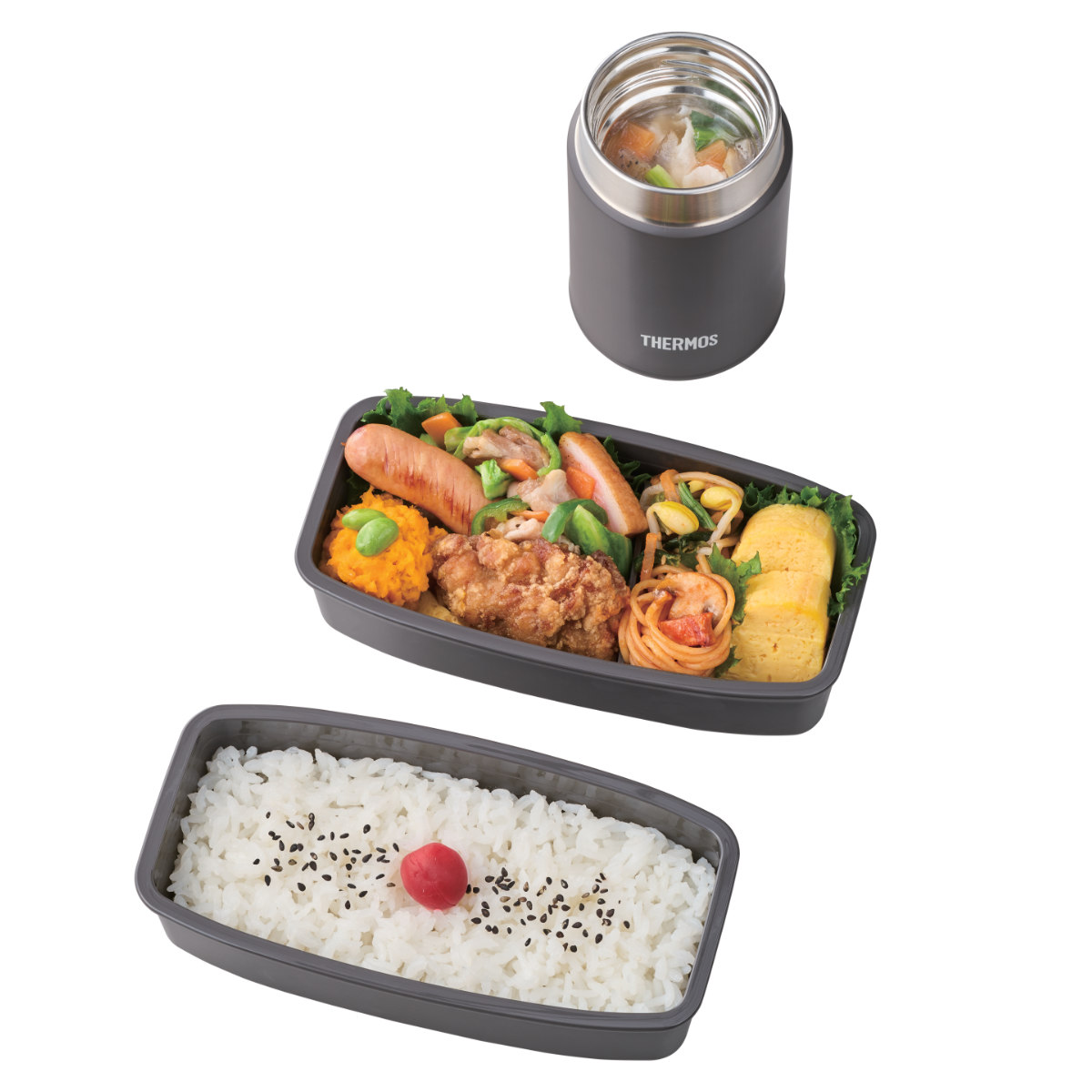 THERMOS（サーモス） 弁当箱セット 1L 1000ml 真空断熱スープランチ