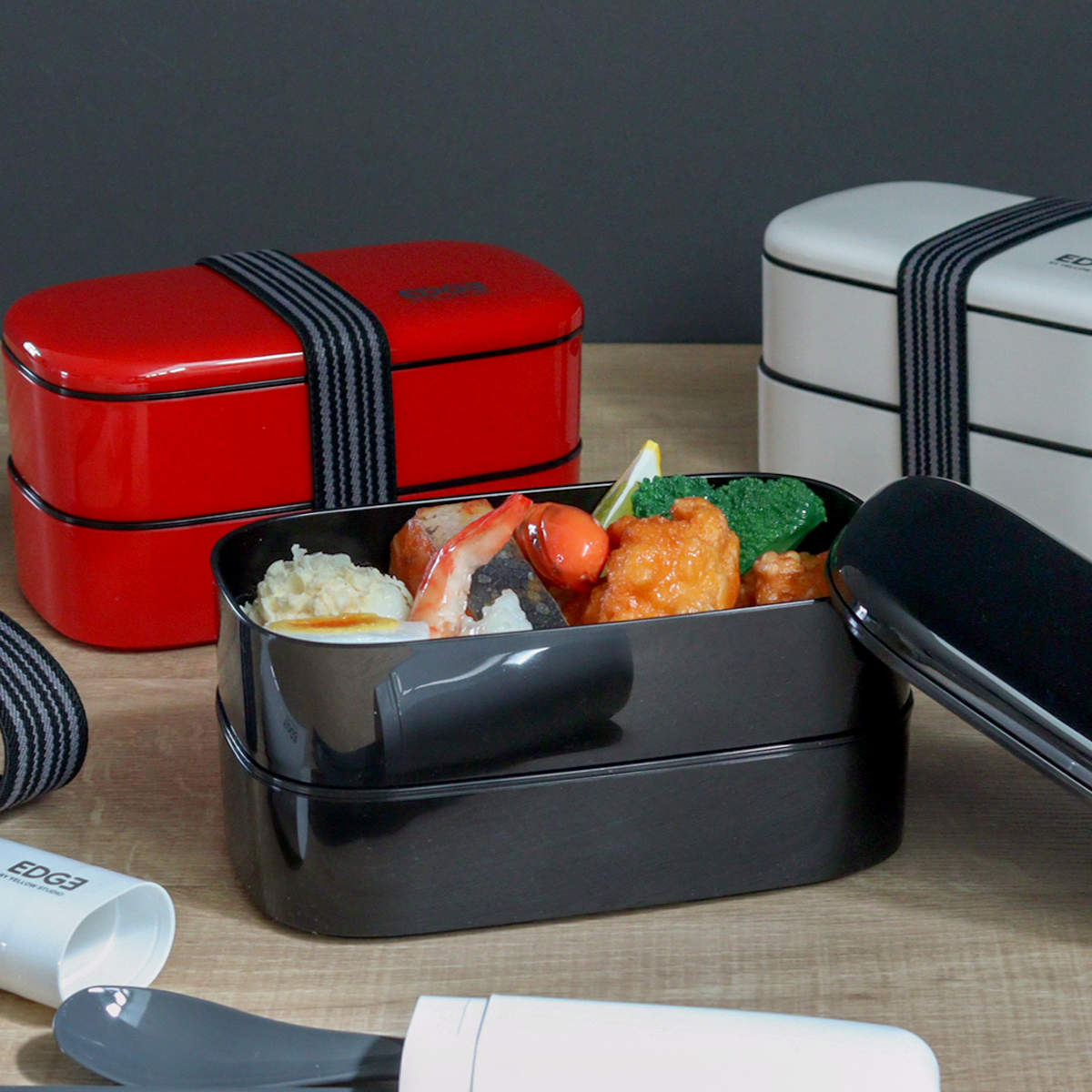 イエロースタジオ 弁当箱 800ml 25EDGE オーバル2段ランチ （ お弁当箱