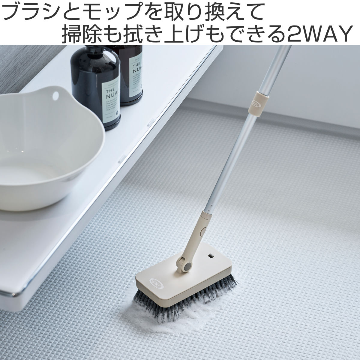 Toffy デッキブラシ&モップ ヘッド タイルブラシ バルコニー CL-JBM