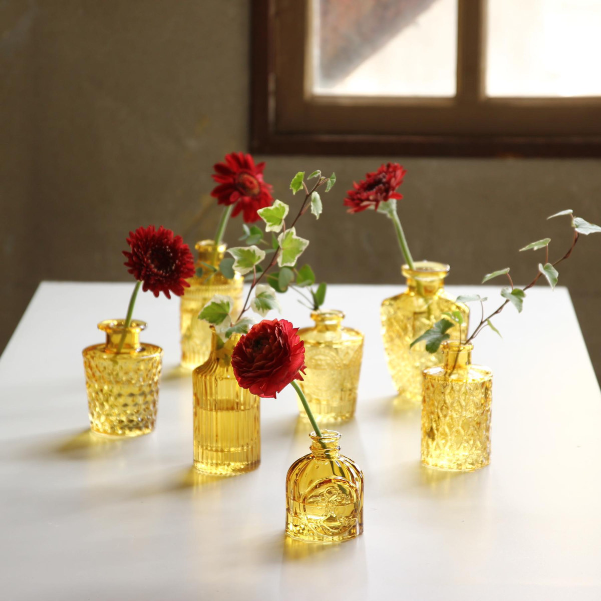 花瓶 プチフラワーベース アンバー （ 花ビン 花びん 花器 ベース