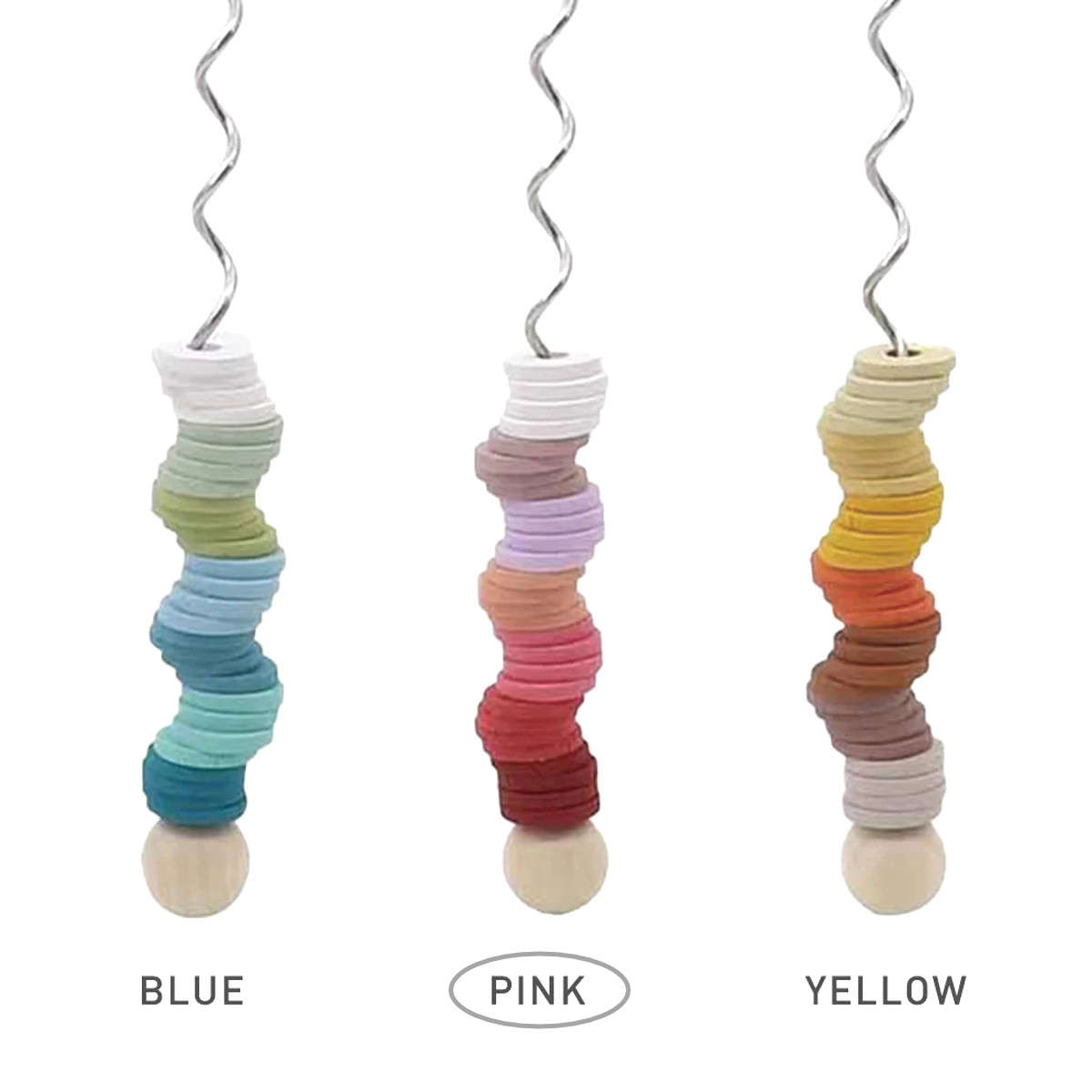 magnet おもちゃ ベビー カラカラ SPIRAL ROD PINK 知育玩具 音 Adnil