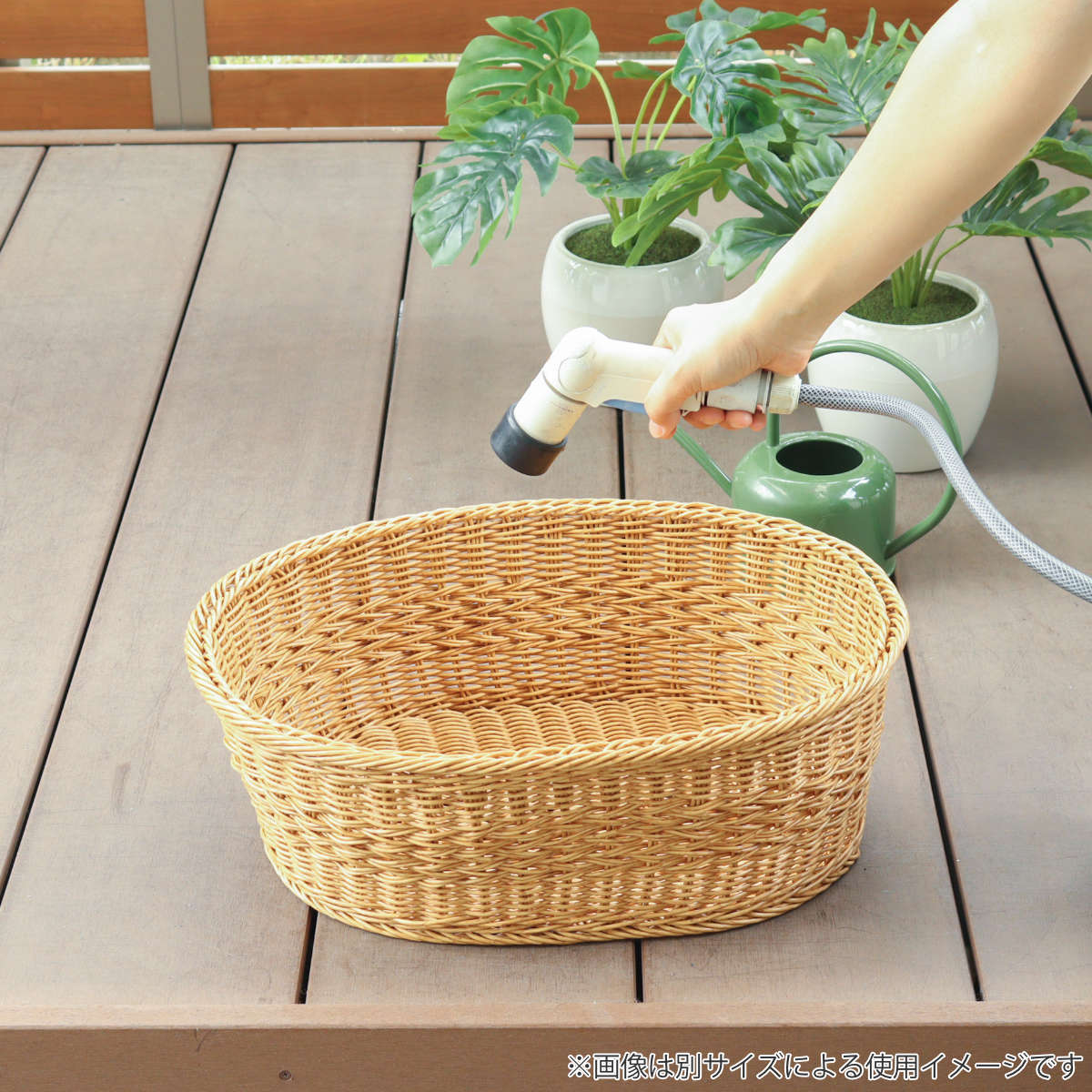 Creer かご ユティルナイール マルシェバスケット （ 幅45×奥行32×高さ