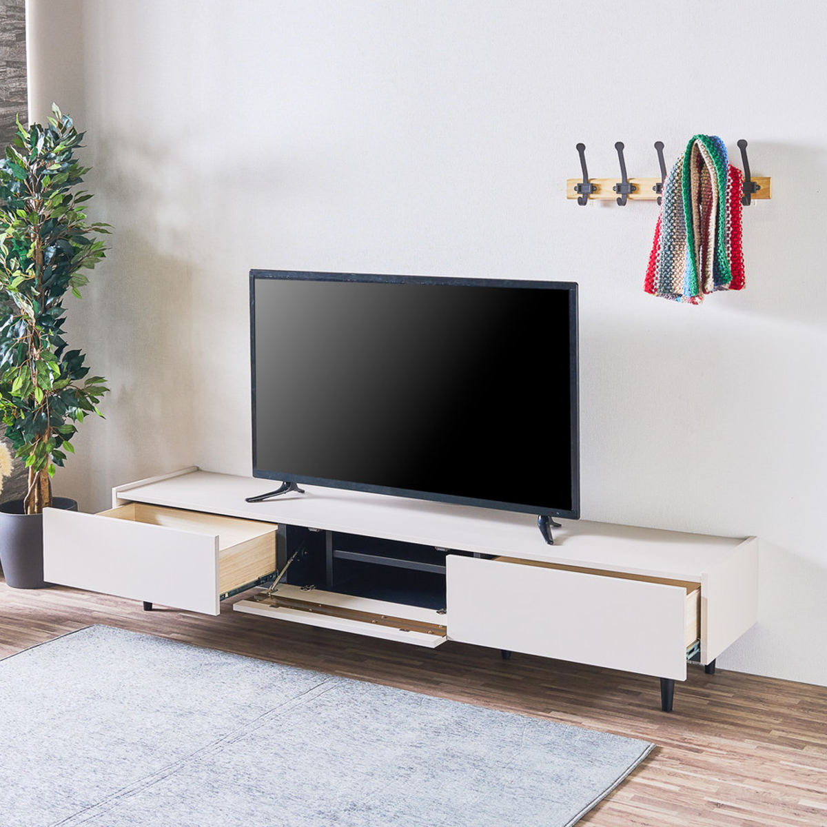 テレビ台 ローボード 幅200cm 完成品 テレビボード AVボード TV台 収納