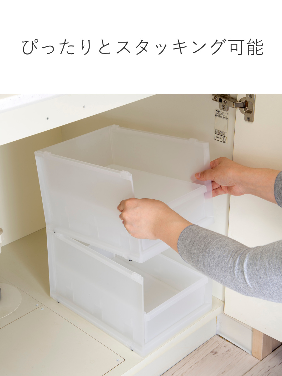 イノマタ化学 洗面下収納 フリーラック 2個セット 幅22.2×奥行29.5高さ