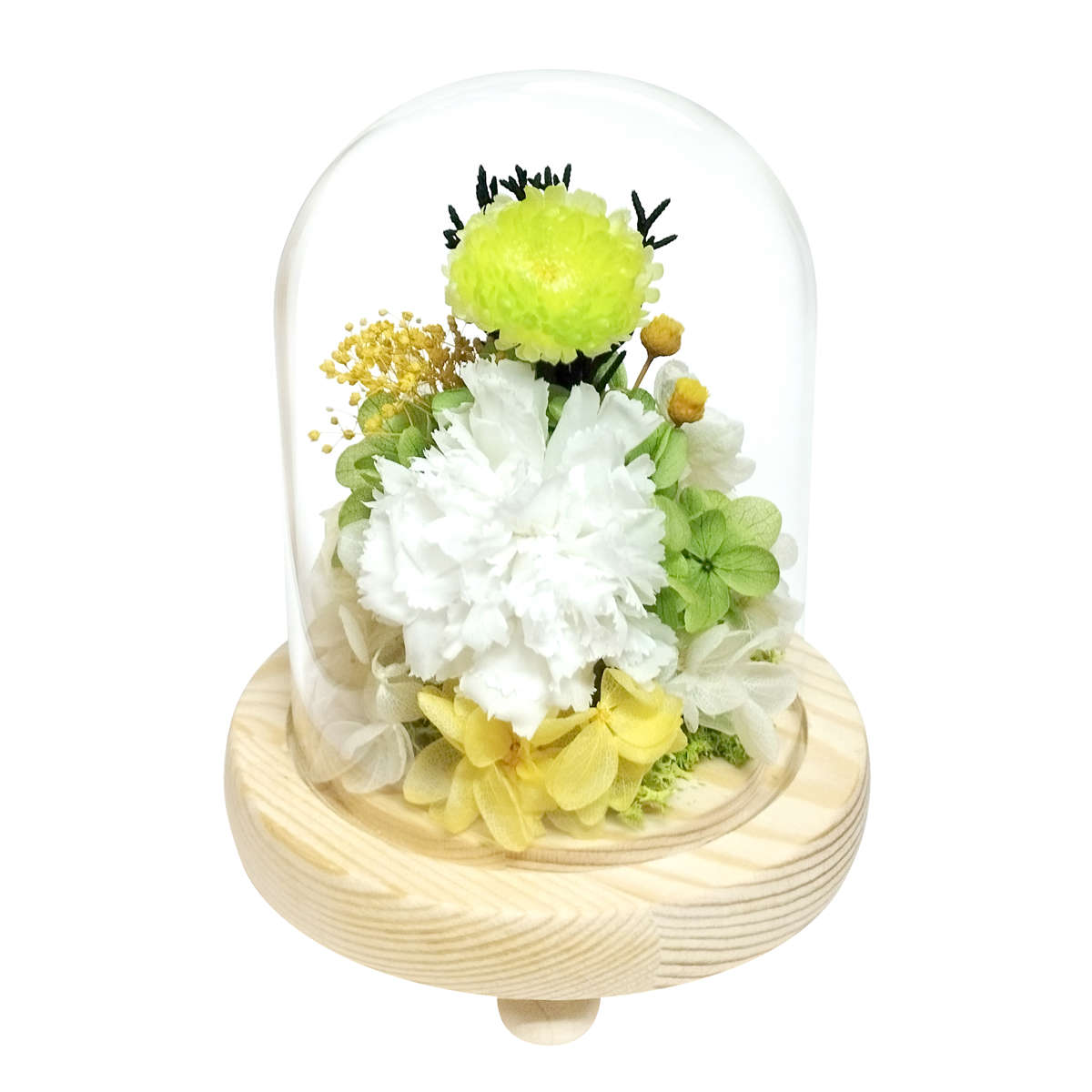 供え花 仏花 ガラス ドームアレンジメント プリザーブドフラワー