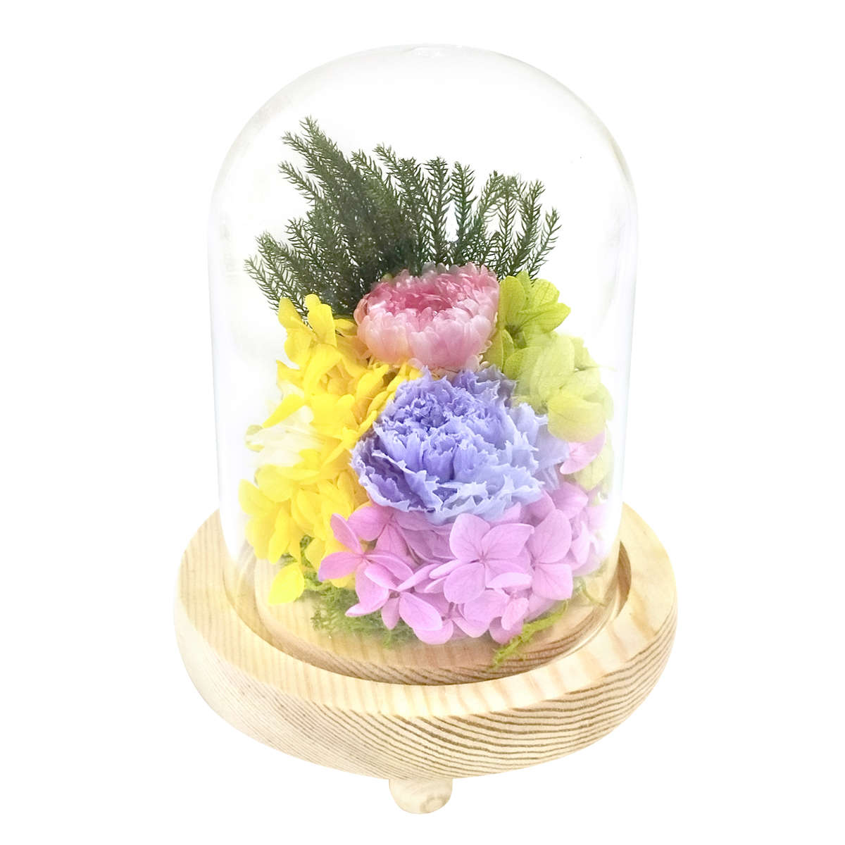 供え花 仏花 ガラス ドームアレンジメント プリザーブドフラワー