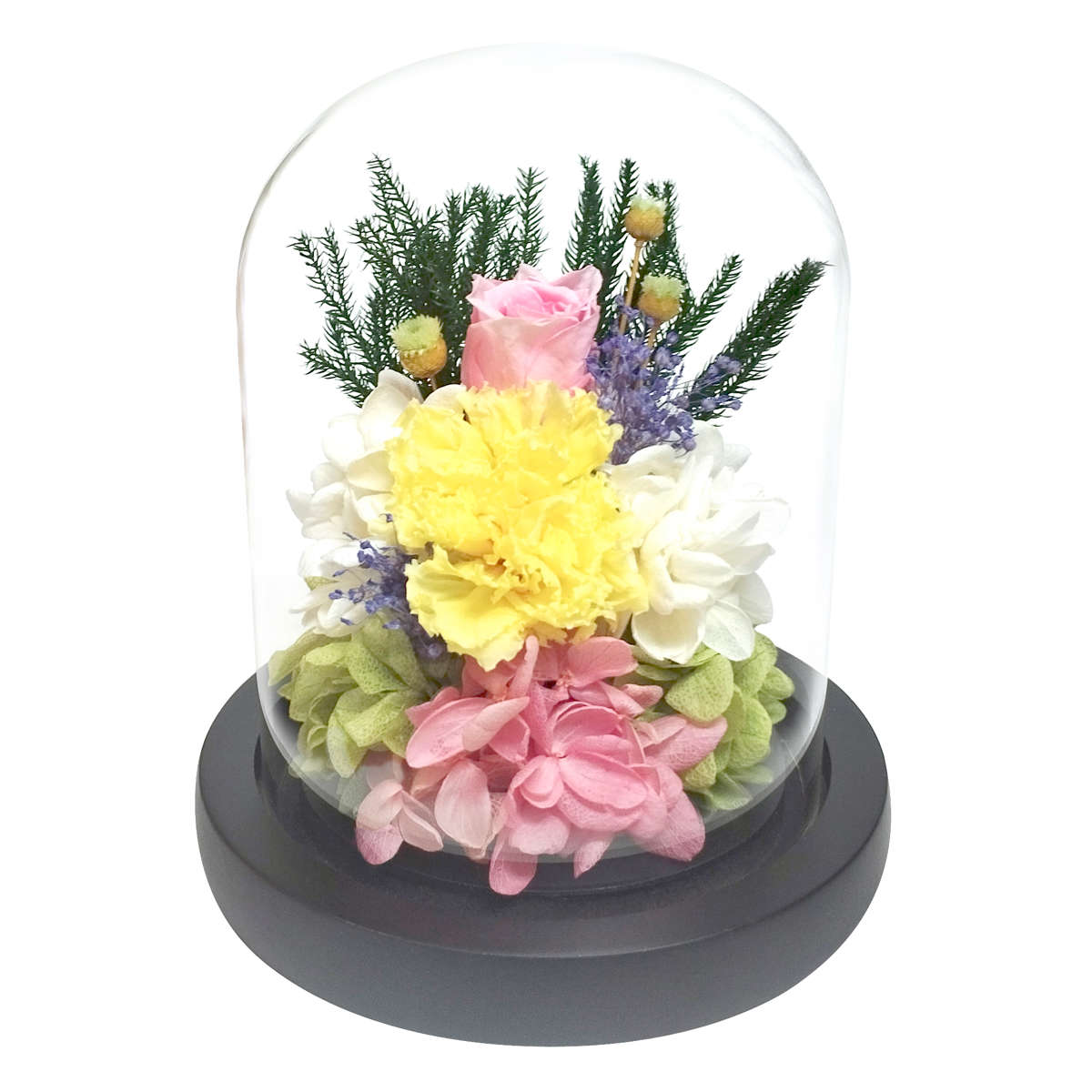 供え花 仏花 ガラスドームアレンジメント プリザーブドフラワー 桃音