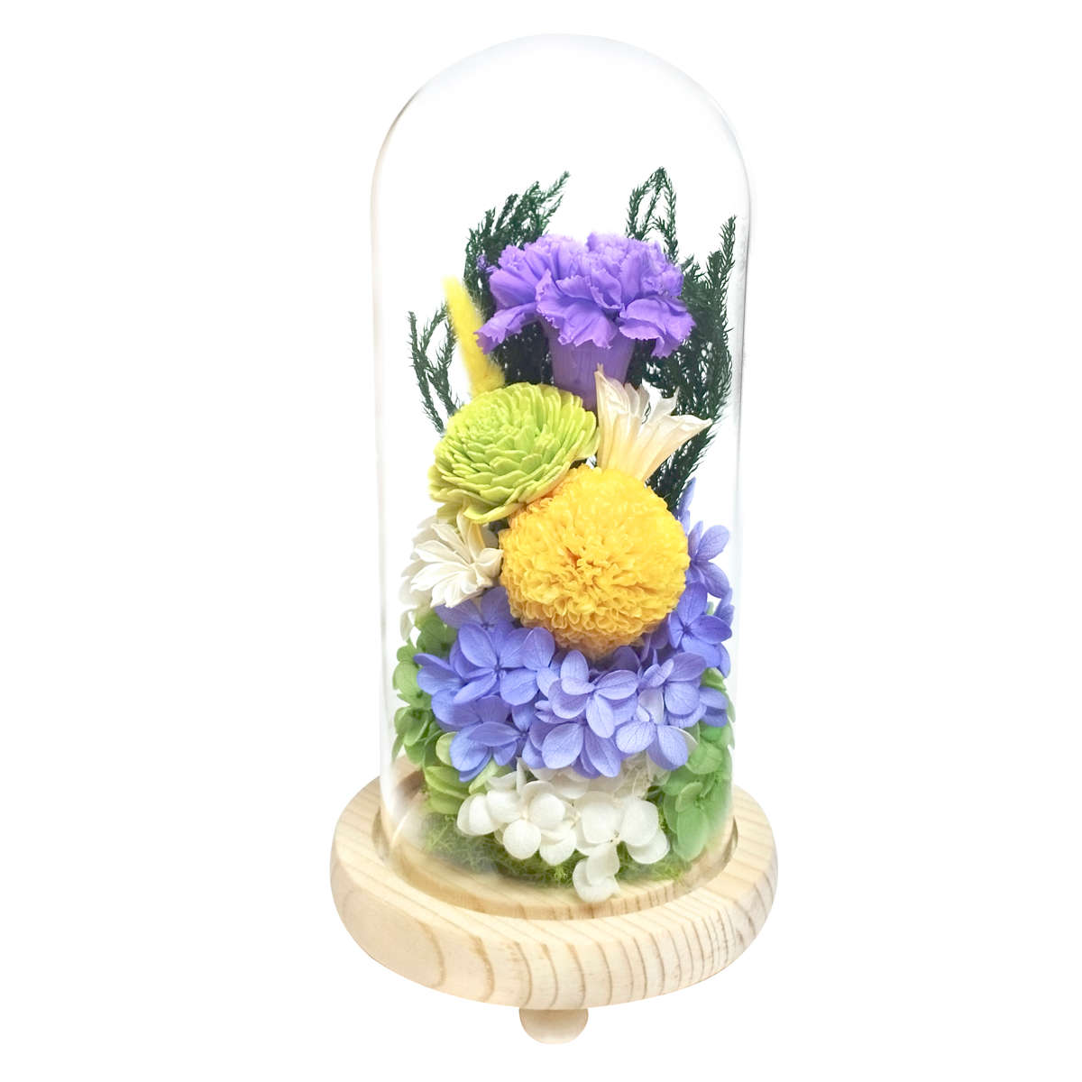 供え花 仏花 ガラスドームアレンジメント プリザーブドフラワー 日々華