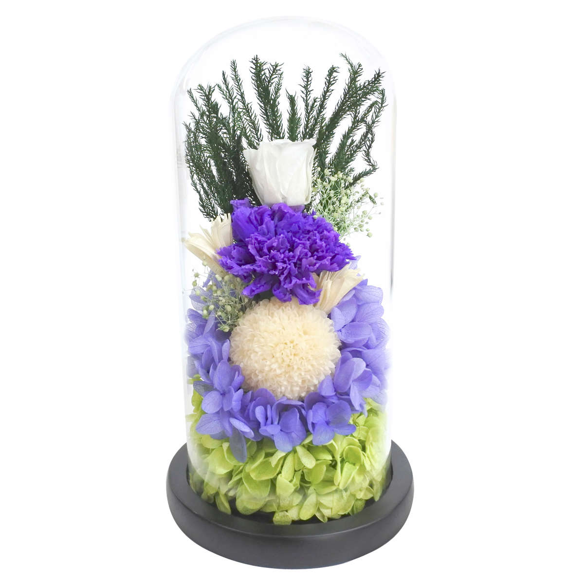 供え花 仏花 ガラスドームアレンジメント プリザーブドフラワー 日々華