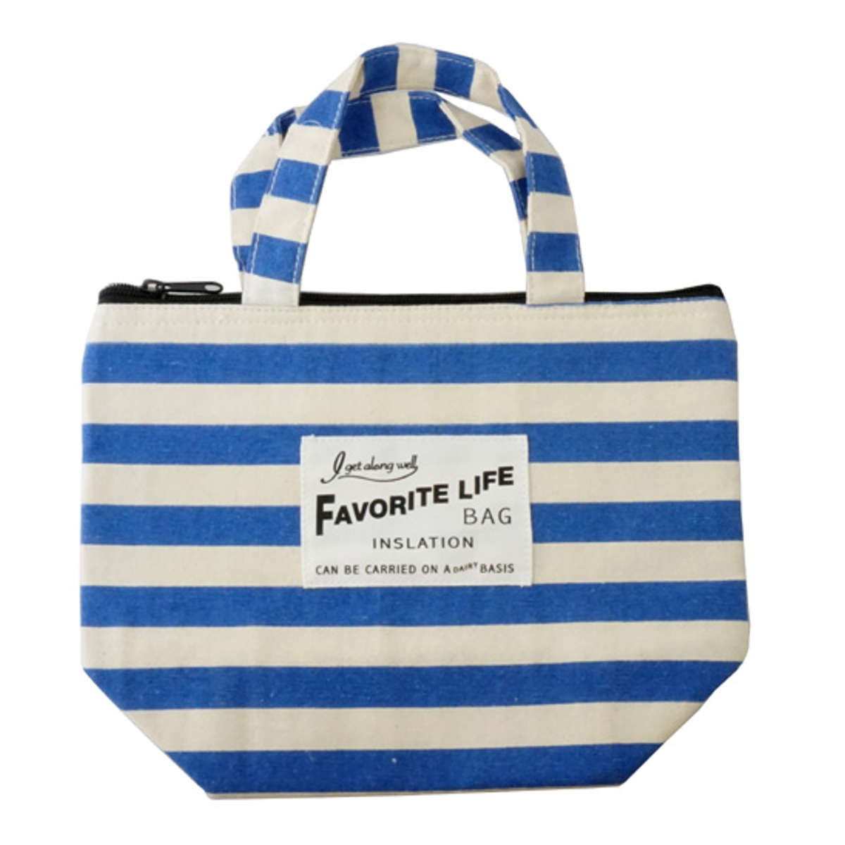 エコバッグ ボーダー お手軽バッグ S （ 保冷 マチ広 トート 保冷バッグ 小型 クーラーバッグ クーラートートバッグ バッグ ）