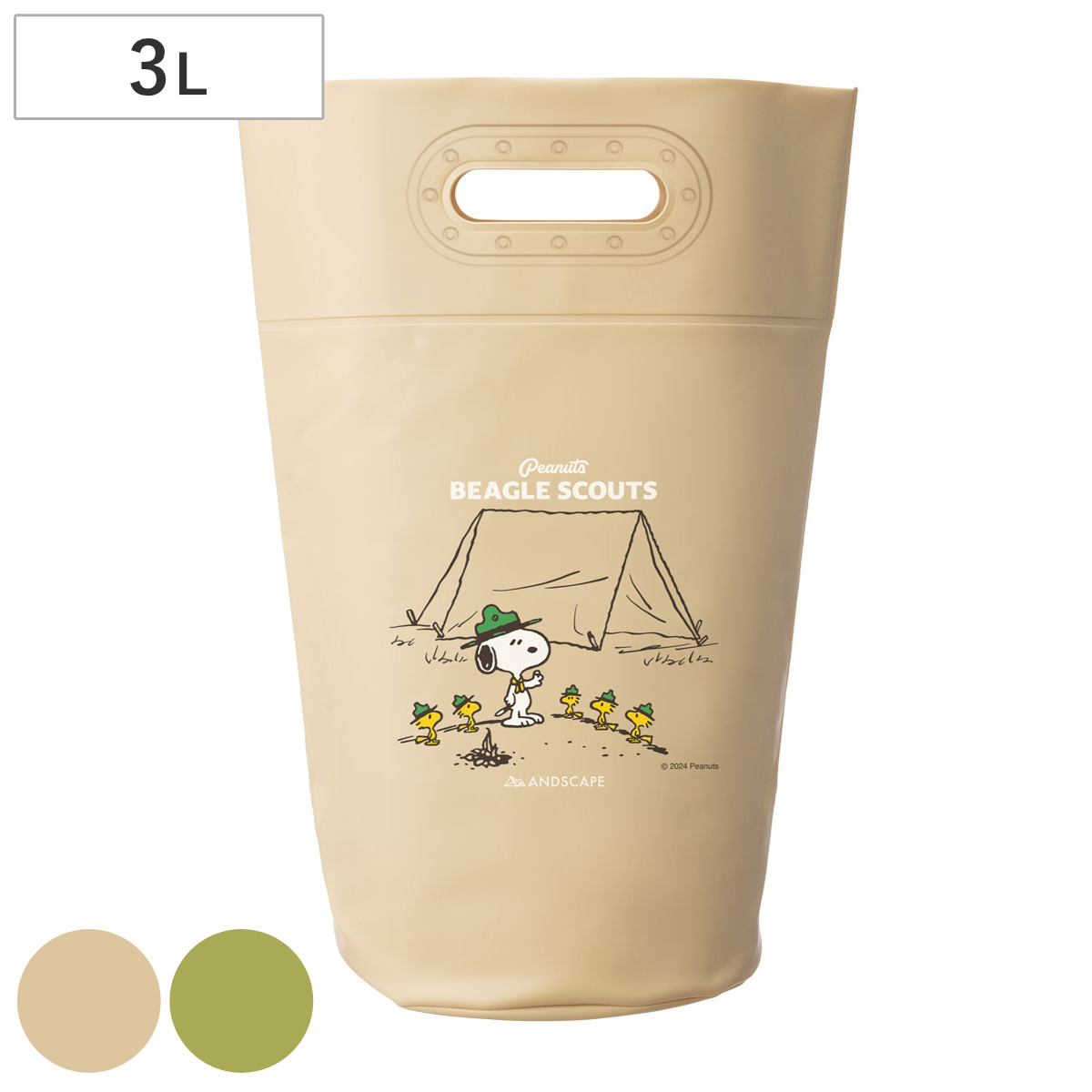 防水バッグ 3L スヌーピー バケツバッグ （ 水 タンク 3リットル 給水タンク ウォーターバッグ ポータブル 携帯 防水バケツ バッグ 約3L ）