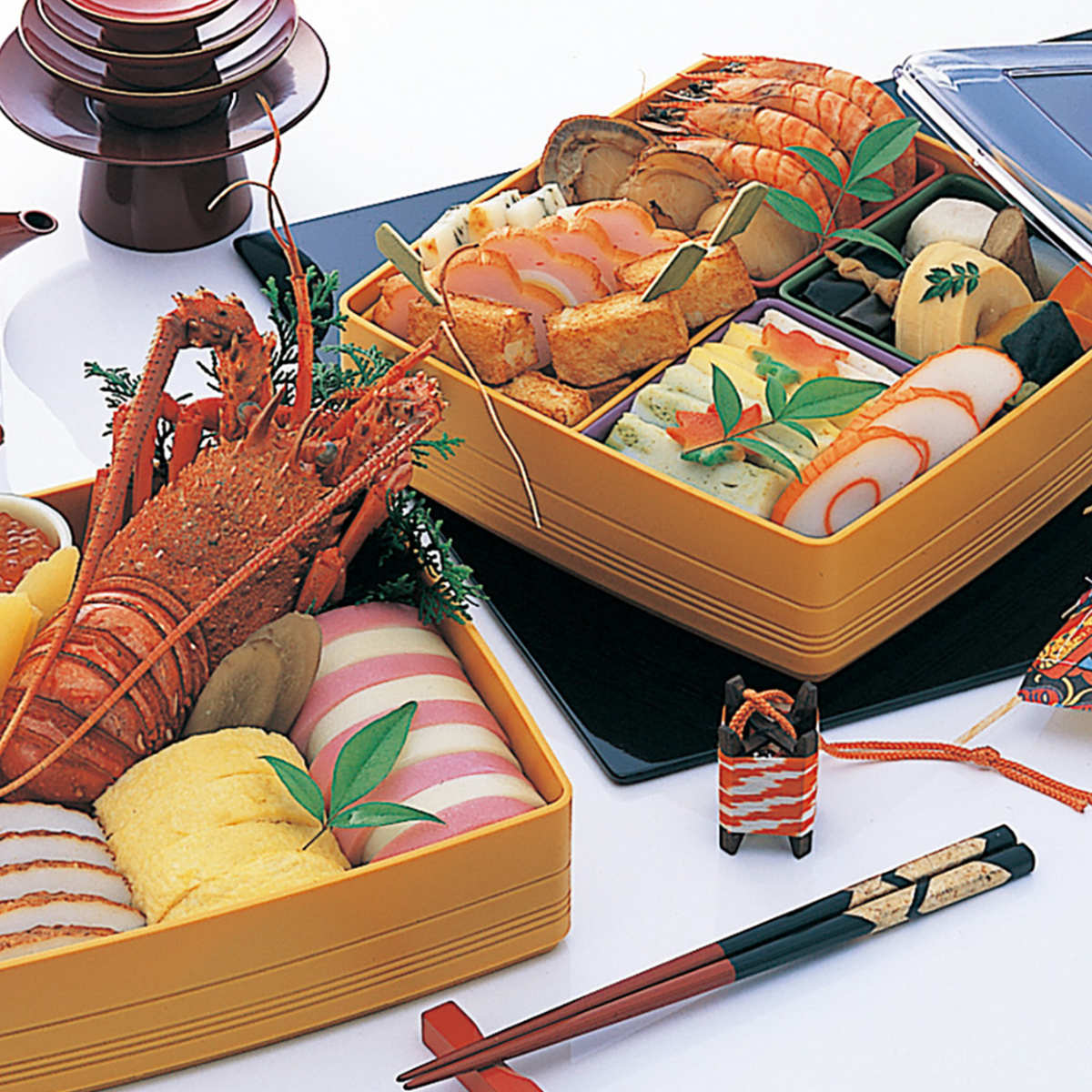 イノマタ化学 お重 彩御膳 2段 （ 御重 ファミリーランチボックス 和風